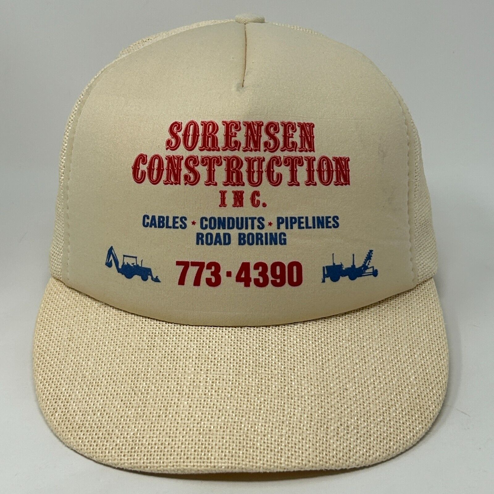 Vintage Vintage Sorensen Construction Inc Trucker Hat Baseball Cap M Size ONE SIZE - 1 Thumbnail