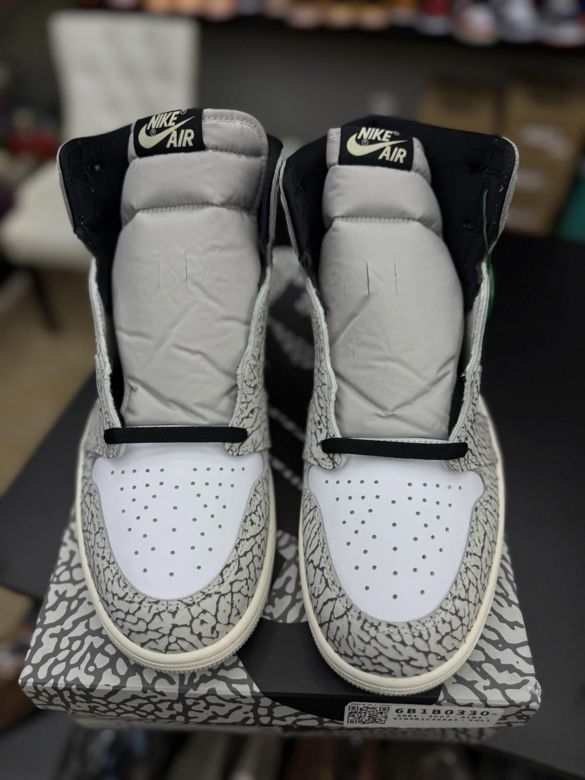 Jordan Brand Size 13 - Air Jordan 1 Retro OG High White Cement Black Size US 13 / EU 46 - 9 Thumbnail