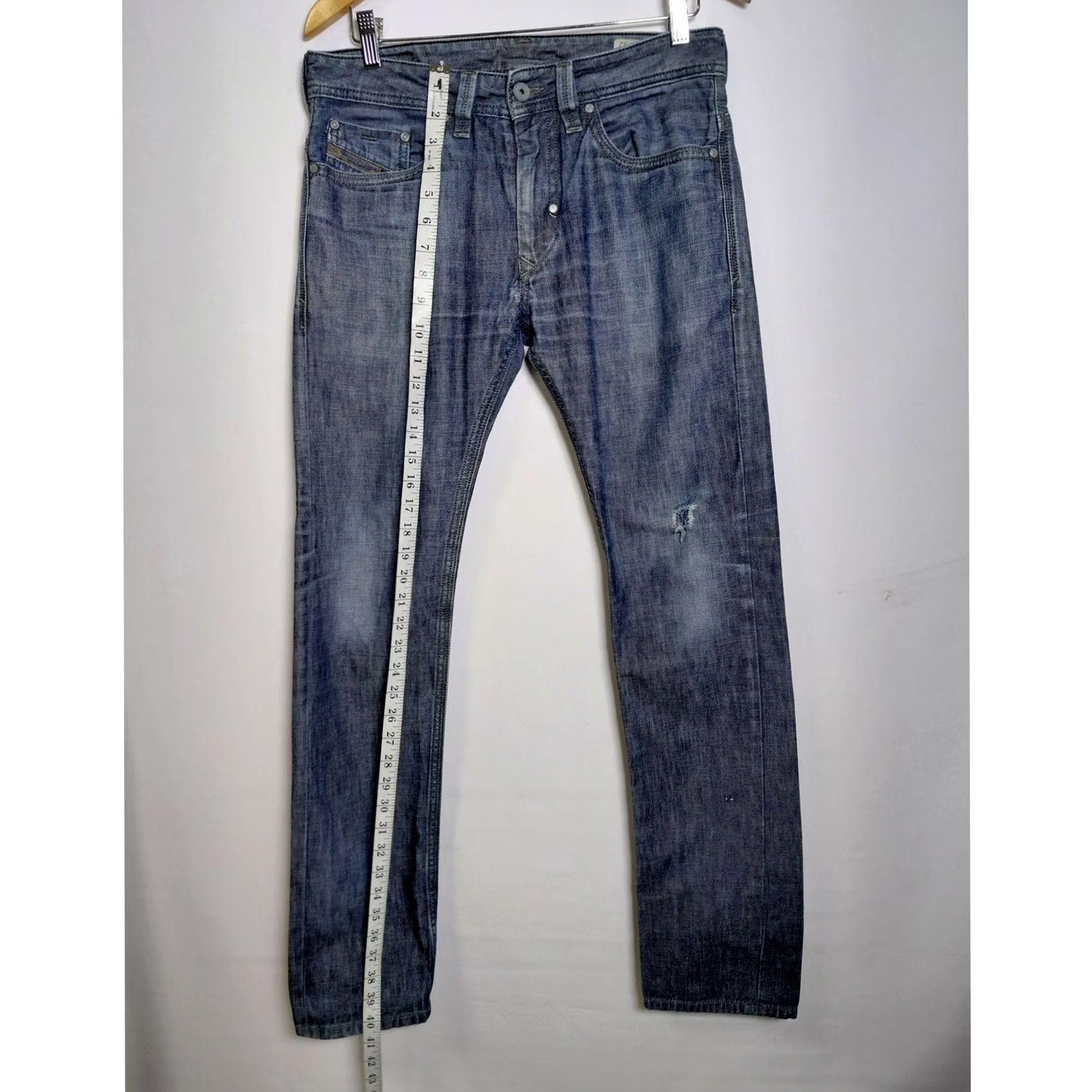 Diesel Diesel Thanaz Jeans Blue Solid Denim Slim Men Size W 29 L 32 Size US 29 - 6 Thumbnail