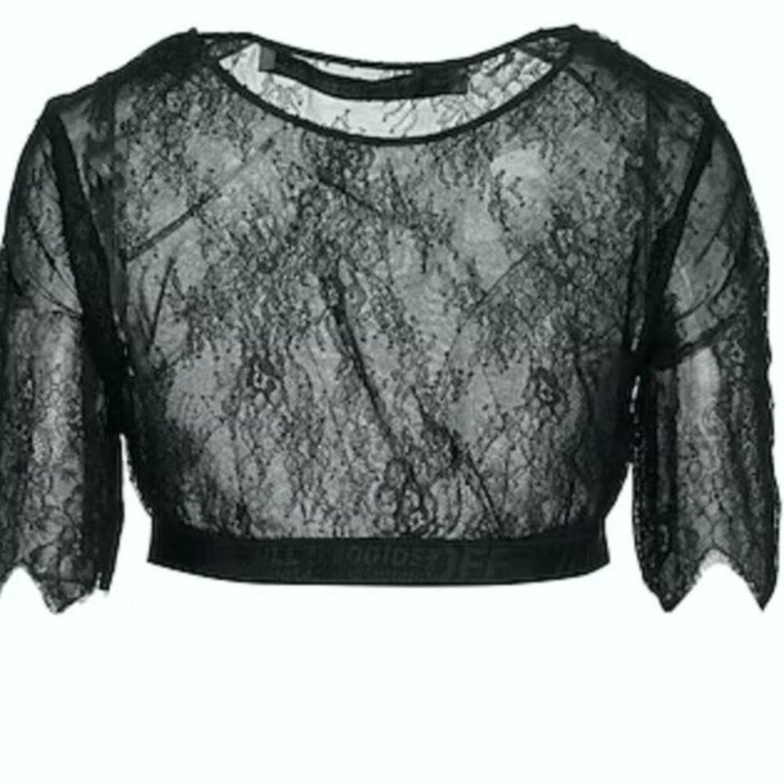 Off-White Off white lace crop top black M Size M / US 6-8 / IT 42-44 - 3 Thumbnail