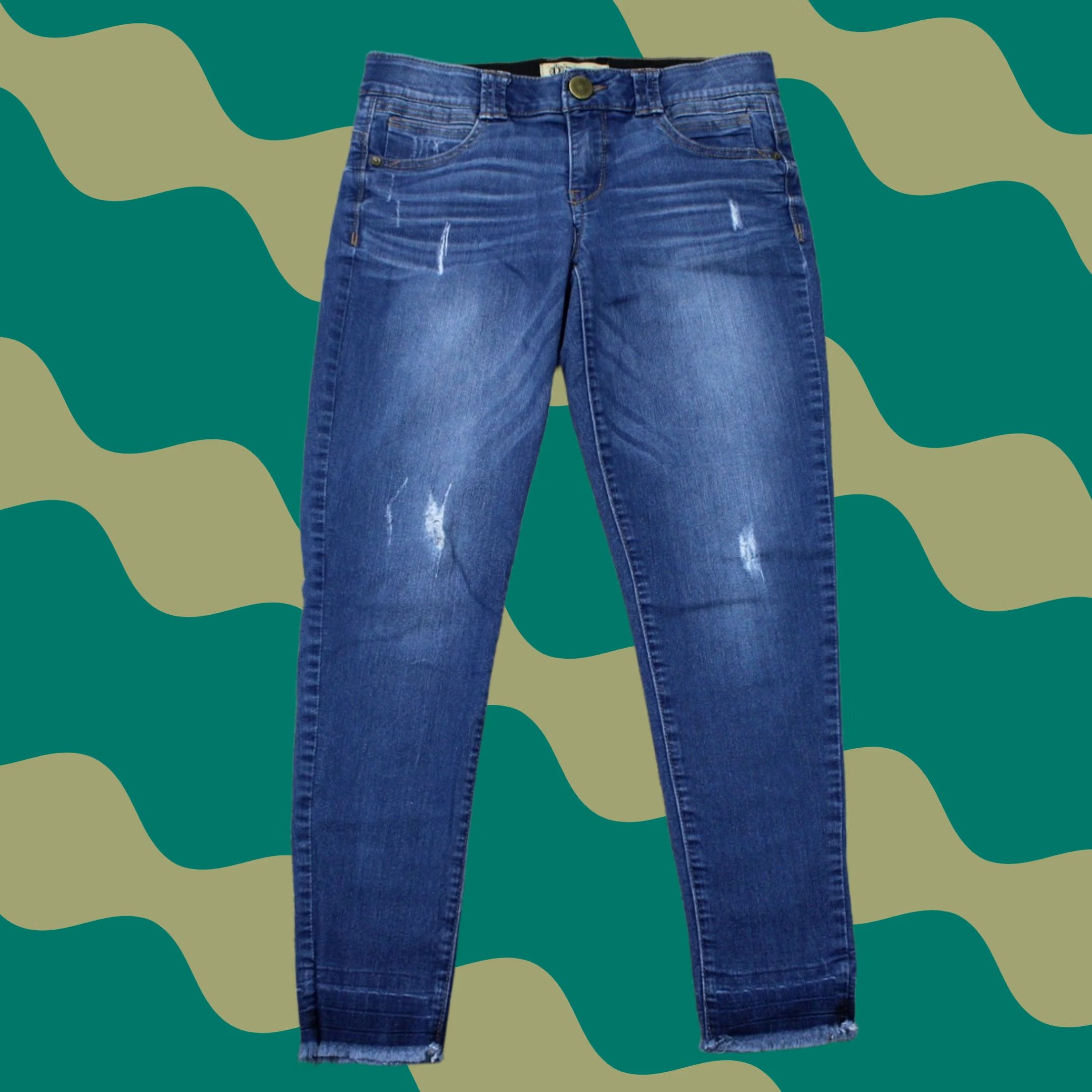 Vintage Democracy Jeans Womens 6 Blue Distressed Denim w/ 26" inseam City College Urban Fit Regular Mens Womens Size 28" / US 6 / IT 42 - 1 Thumbnail