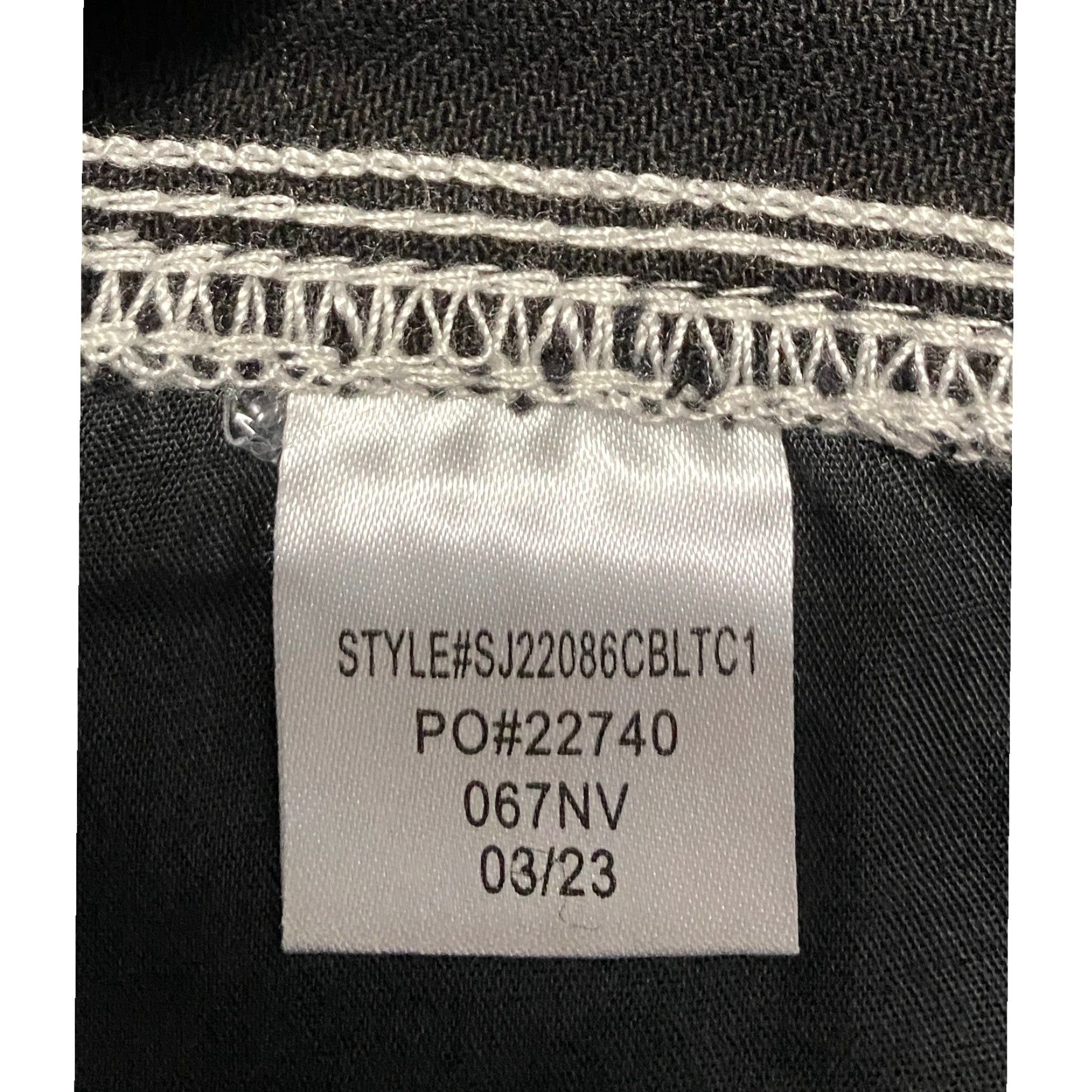 Vintage SONG Black Wide Leg Carpenter Jeans Contrast Stitching 100% Cotton 25 in Inseam Button Fly Women Clothes Size 25" / US 0 / IT 36 - 5 Thumbnail