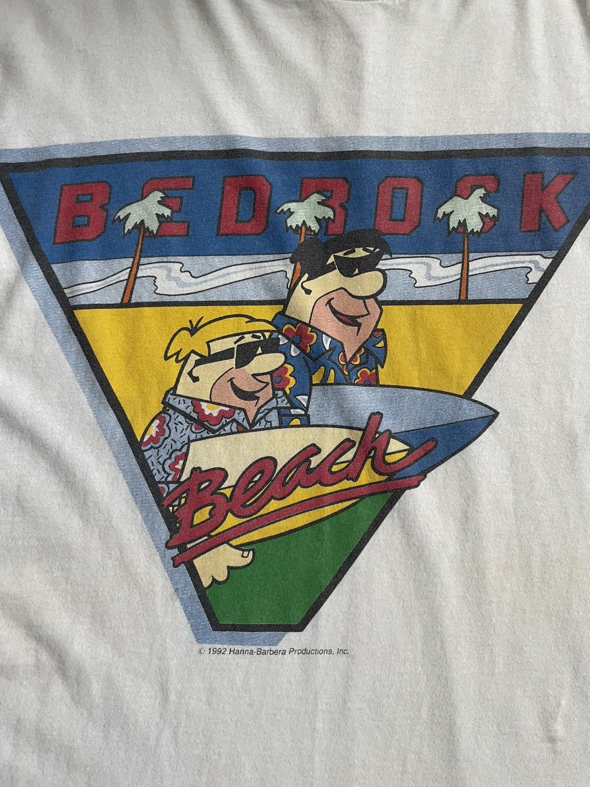Cartoon Network × Vintage VTG Flinstones 1992 T-Shirt Bedrock Beach Hanna-Barbera RARE Size US L / EU 52-54 / 3 - 5 Thumbnail