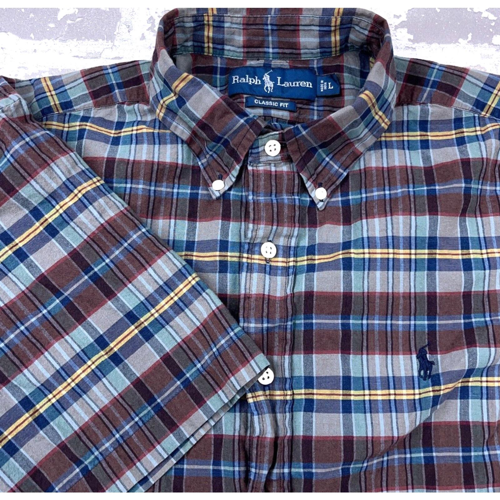 Ralph Lauren Ralph Lauren Shirt Men Large Blue Red Plaid Button-Up Classic Fit Tartan Camp Size US L / EU 52-54 / 3 - 2 Thumbnail