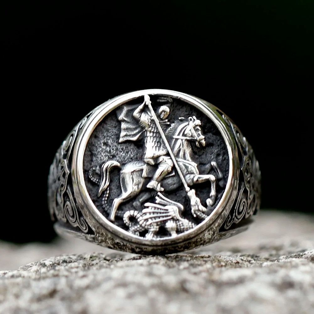 Jewelry Knight Ring Streetwear Jewelry Fashion Gift Size ONE SIZE - 4 Thumbnail