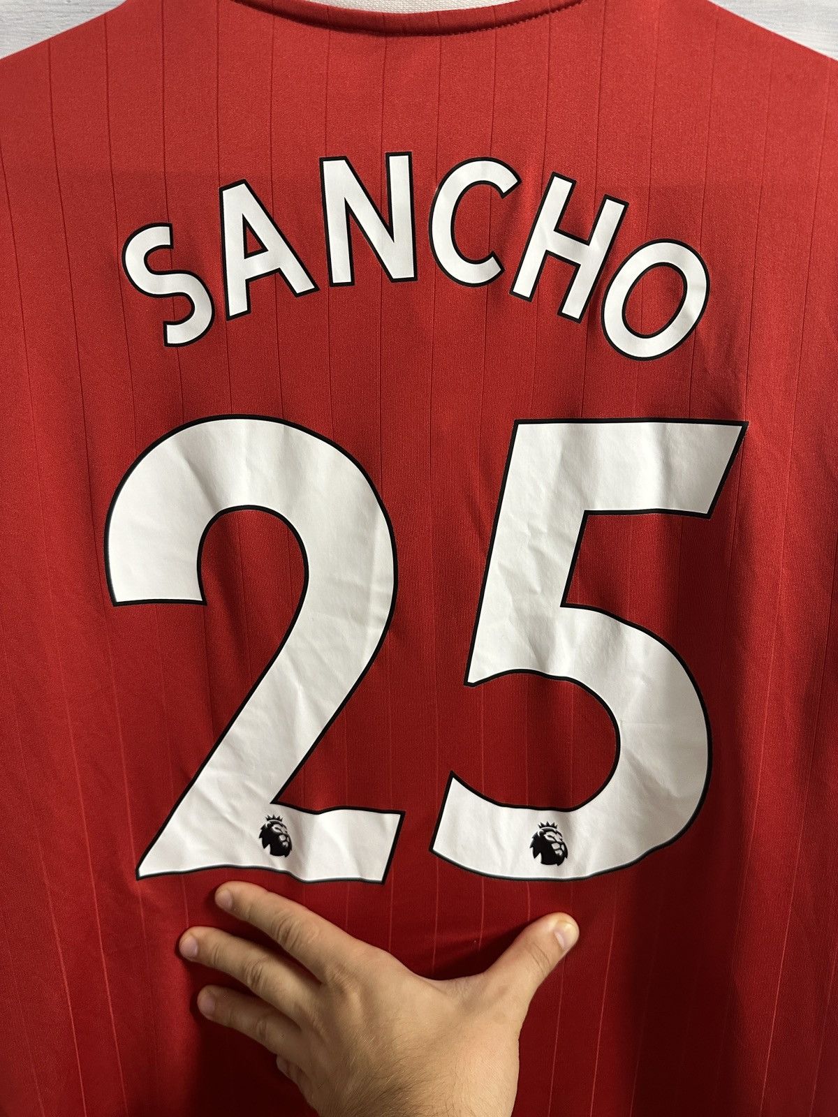 Adidas Rare Soccer Jersey Sancho 25 Manchester United Adidas 2022 Size US L / EU 52-54 / 3 - 13 Thumbnail