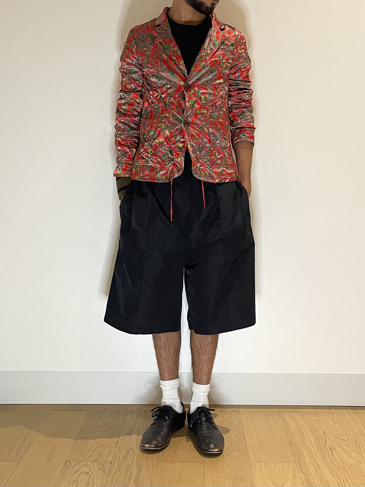 Undercover Undercover FW01 “DAVF” Red Skull-Floral Jacket w Drawstrings Size S / US 4 / IT 40 - 6 Thumbnail