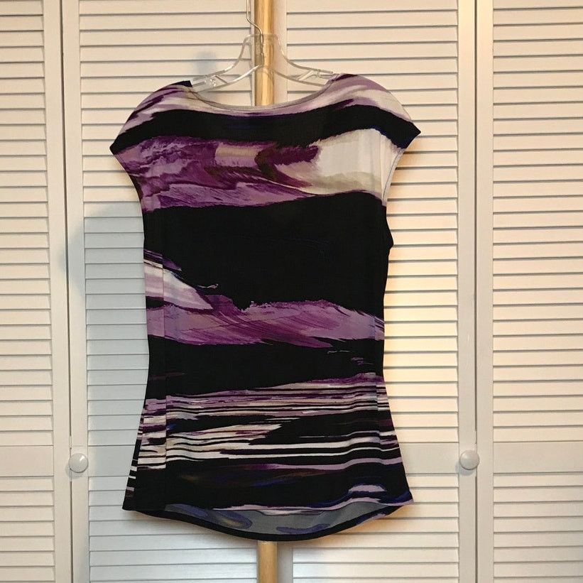 Worthington Worthington Striped Scoop Neck Cap Sleeve Blouse L Size L / US 10 / IT 46 - 2 Thumbnail