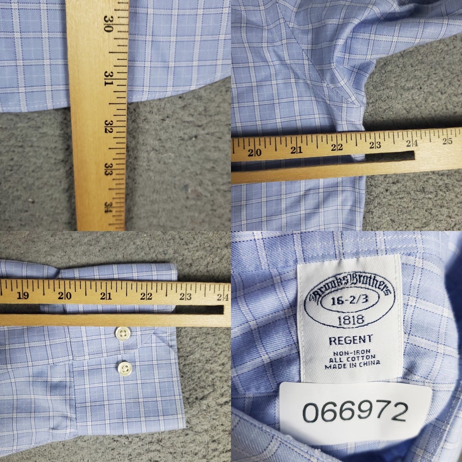 Brooks Brothers Brooks Brothers Shirt Mens 16 Blue Plaid Regent Dress Button Up Long Sleeve Modern Classic Dress Shirt Mens Regular Blue Plaid Size 42R - 8 Thumbnail