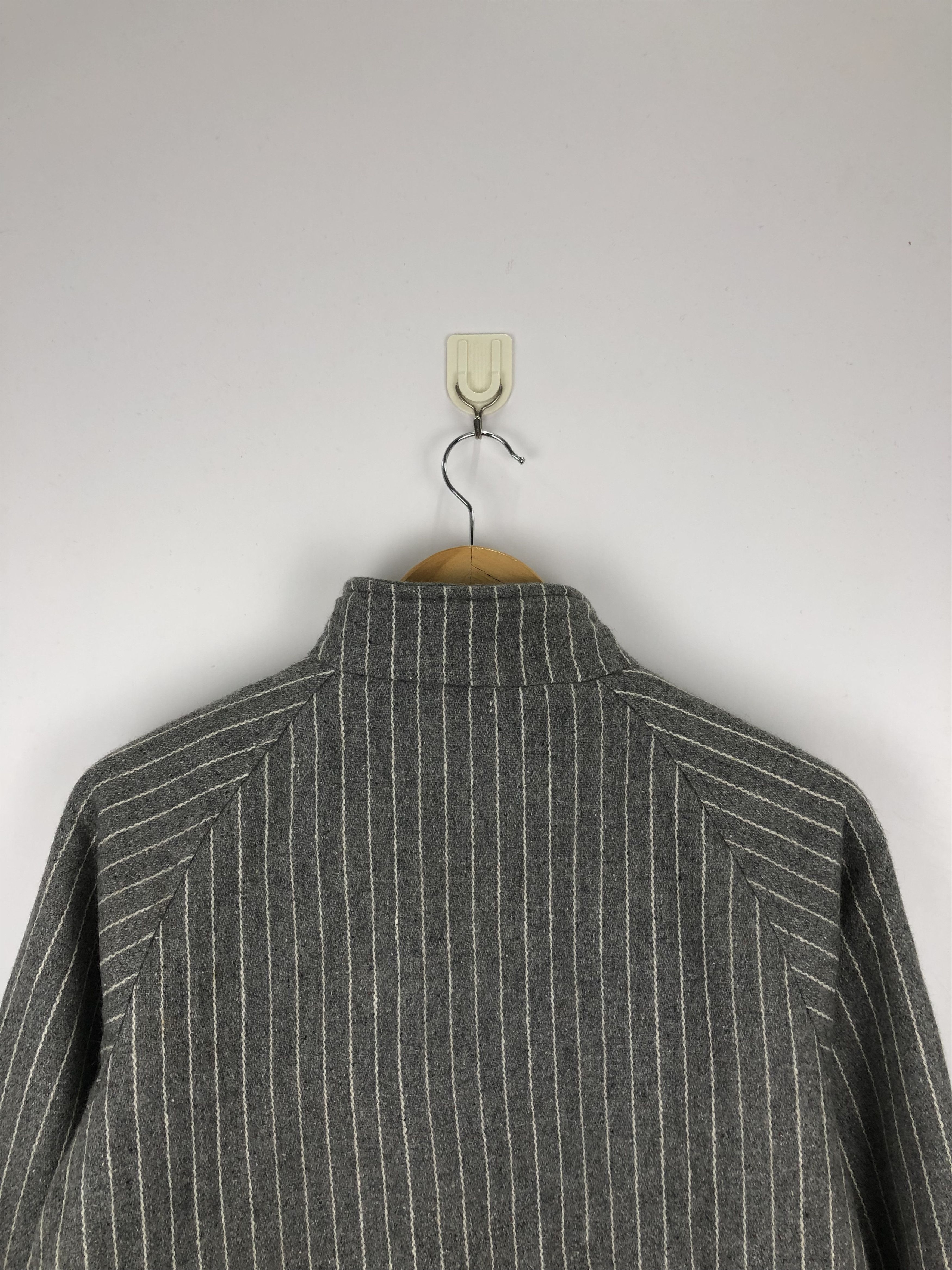 Japanese Brand Vintage 90s Japanese Brand Wool Jacket Hickory Striped V0419 Size US M / EU 48-50 / 2 - 4 Thumbnail