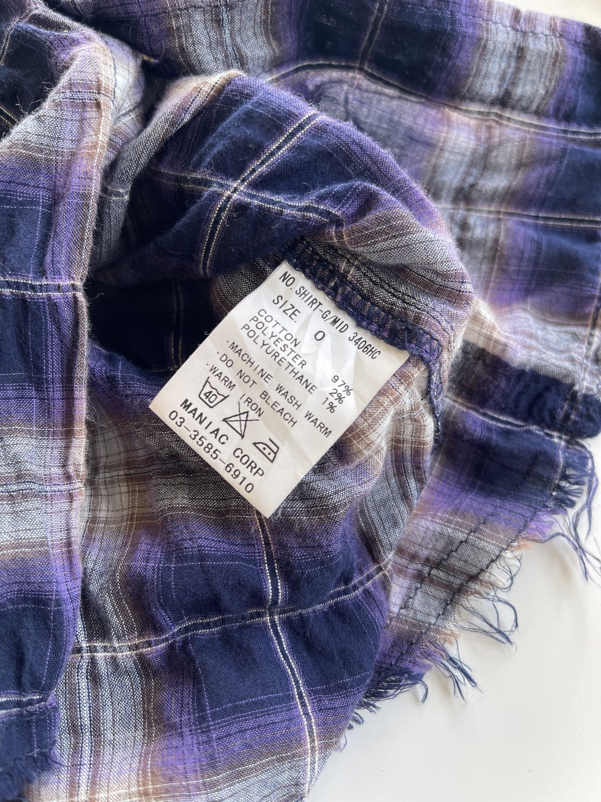 Le Grande Bleu (L.G.B.) Le Grande Bleu Rockabilly Shadow Fringes Flannel Shirt Size US S / EU 44-46 / 1 - 10 Thumbnail