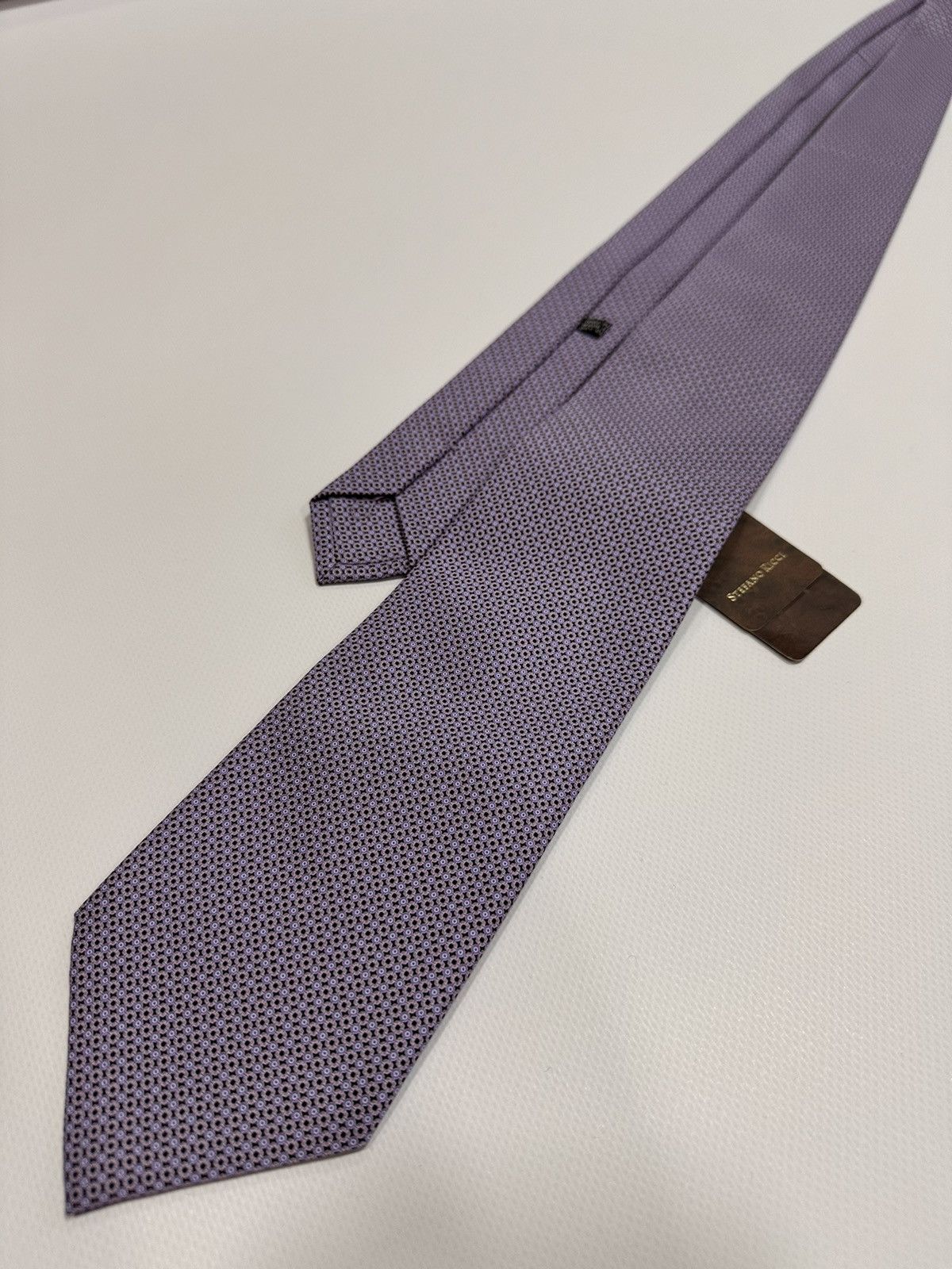 Designer × Stefano Ricci Stefano Ricci Beautiful Luxury Purple/Pink Contrast Tie Size ONE SIZE - 1 Thumbnail