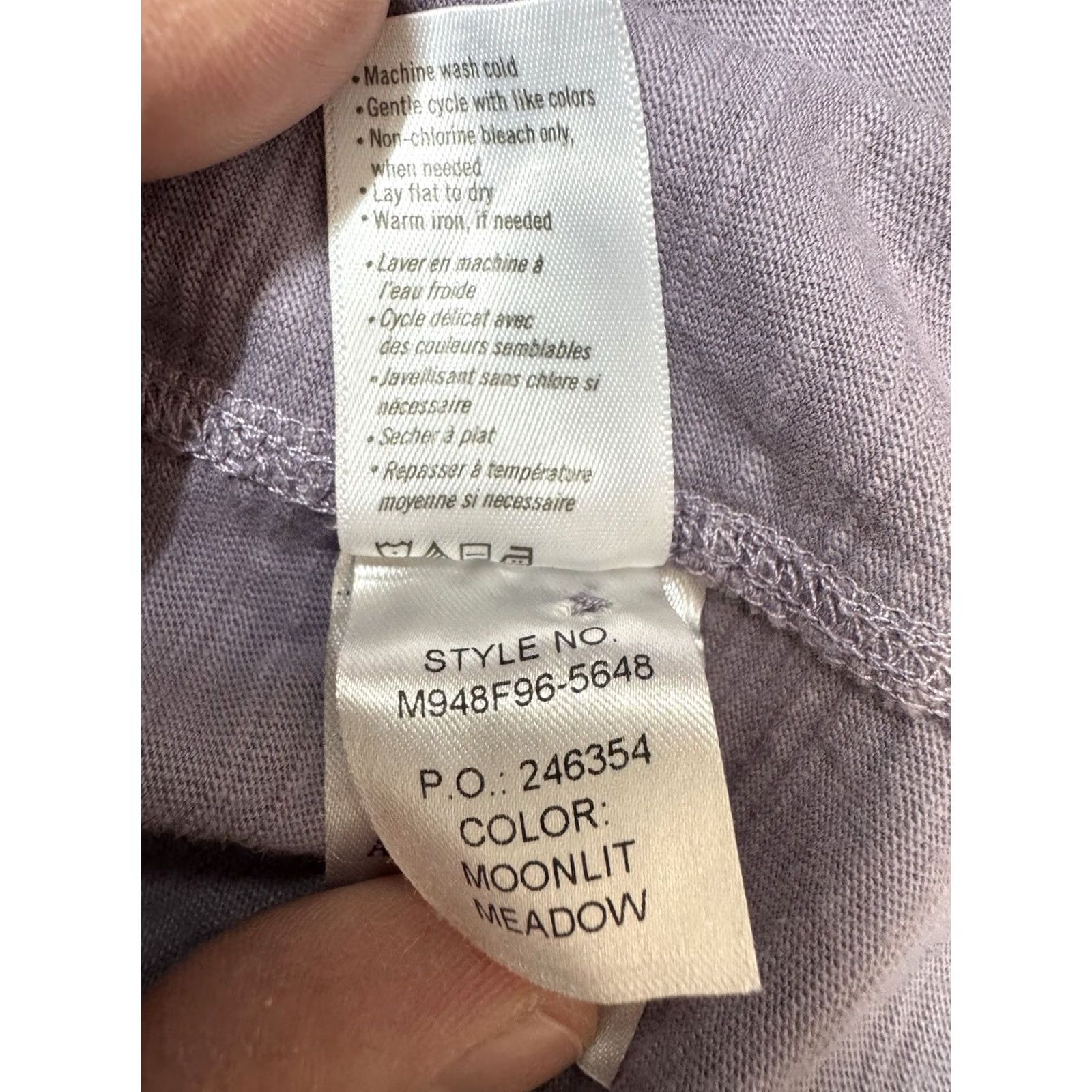 Paige Paige Button-Up Shirt Short Sleeve Casual Spring Cotton Purple Mens Large Size US L / EU 52-54 / 3 - 7 Thumbnail