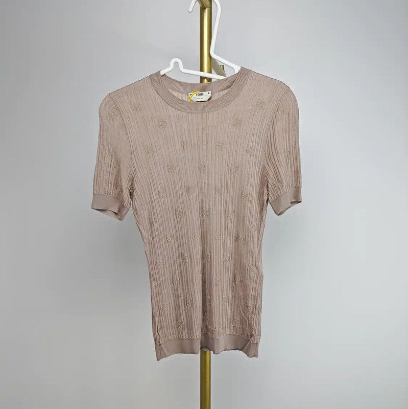 Fendi Fendi Summer Light Brown Women's T-Shirt 0089 Size S / US 4 / IT 40 - 1 Thumbnail