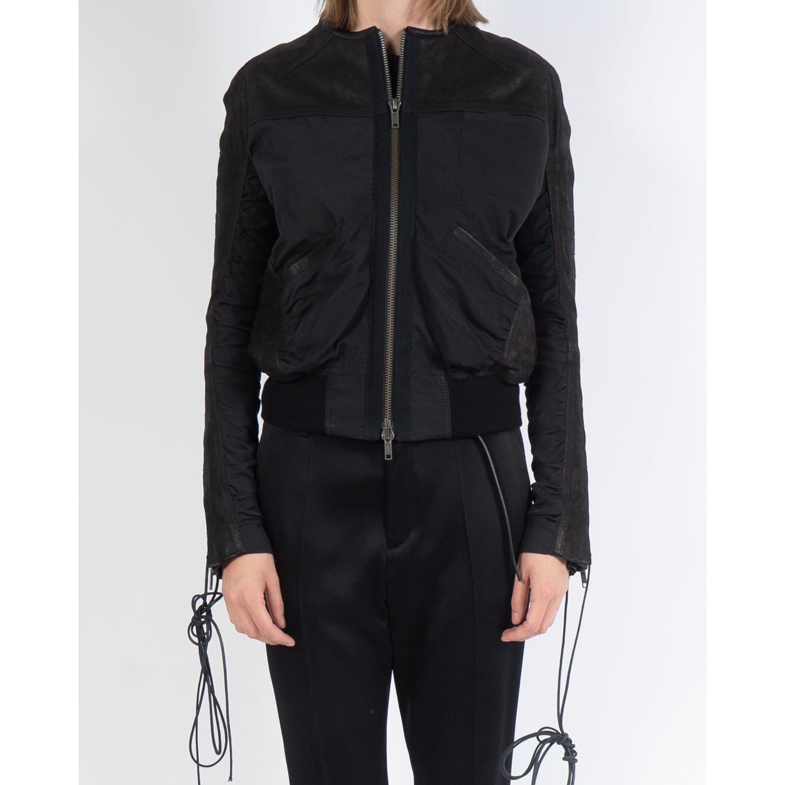 Haider Ackermann FW16 Black Two Tone Jacket Sample Size S / US 4 / IT 40 - 1 Thumbnail