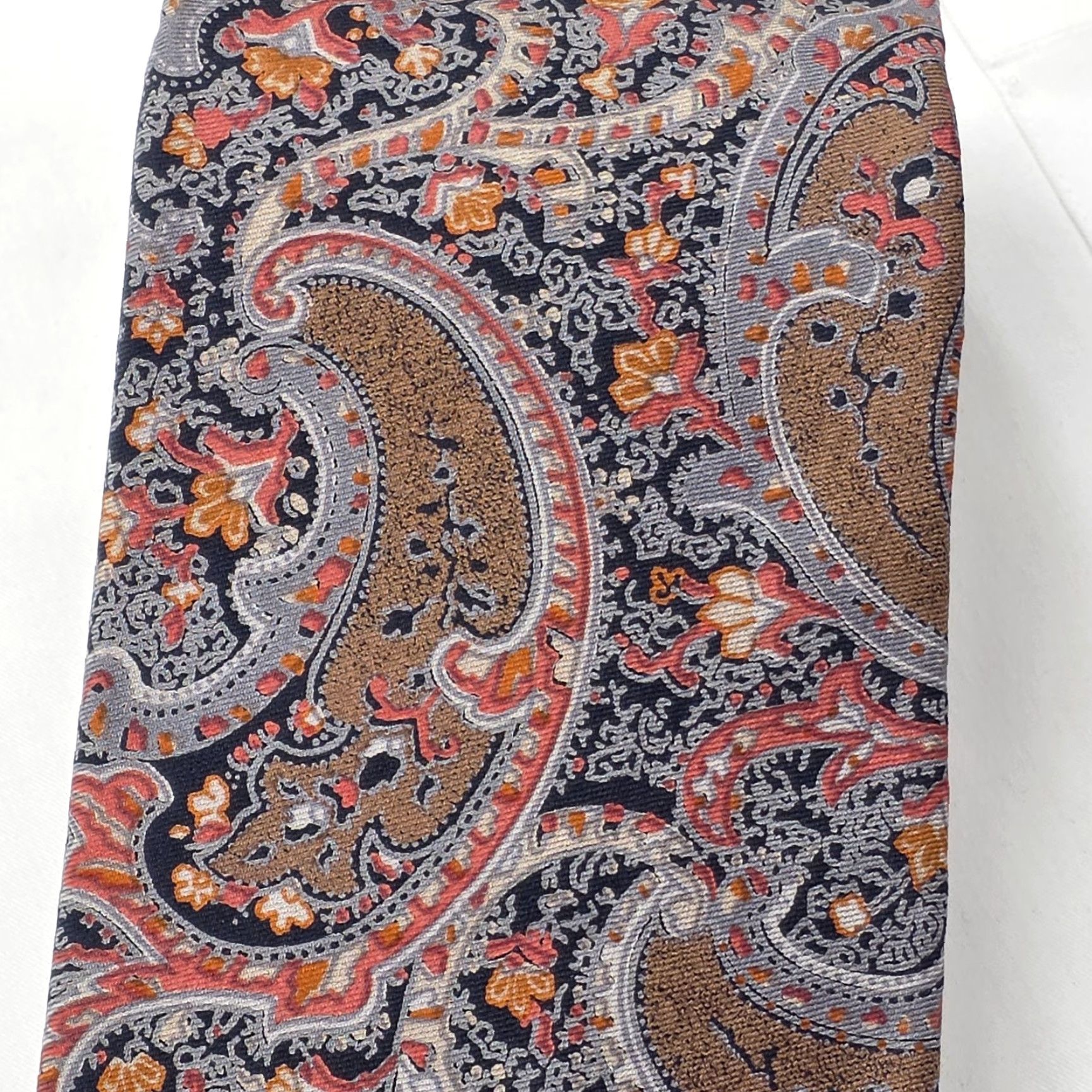 Pierre Cardin VINTAGE Pierre Cardin Necktie Mens Brown Silk 1970s Paisley Designer Stylish Tie Size ONE SIZE - 2 Thumbnail
