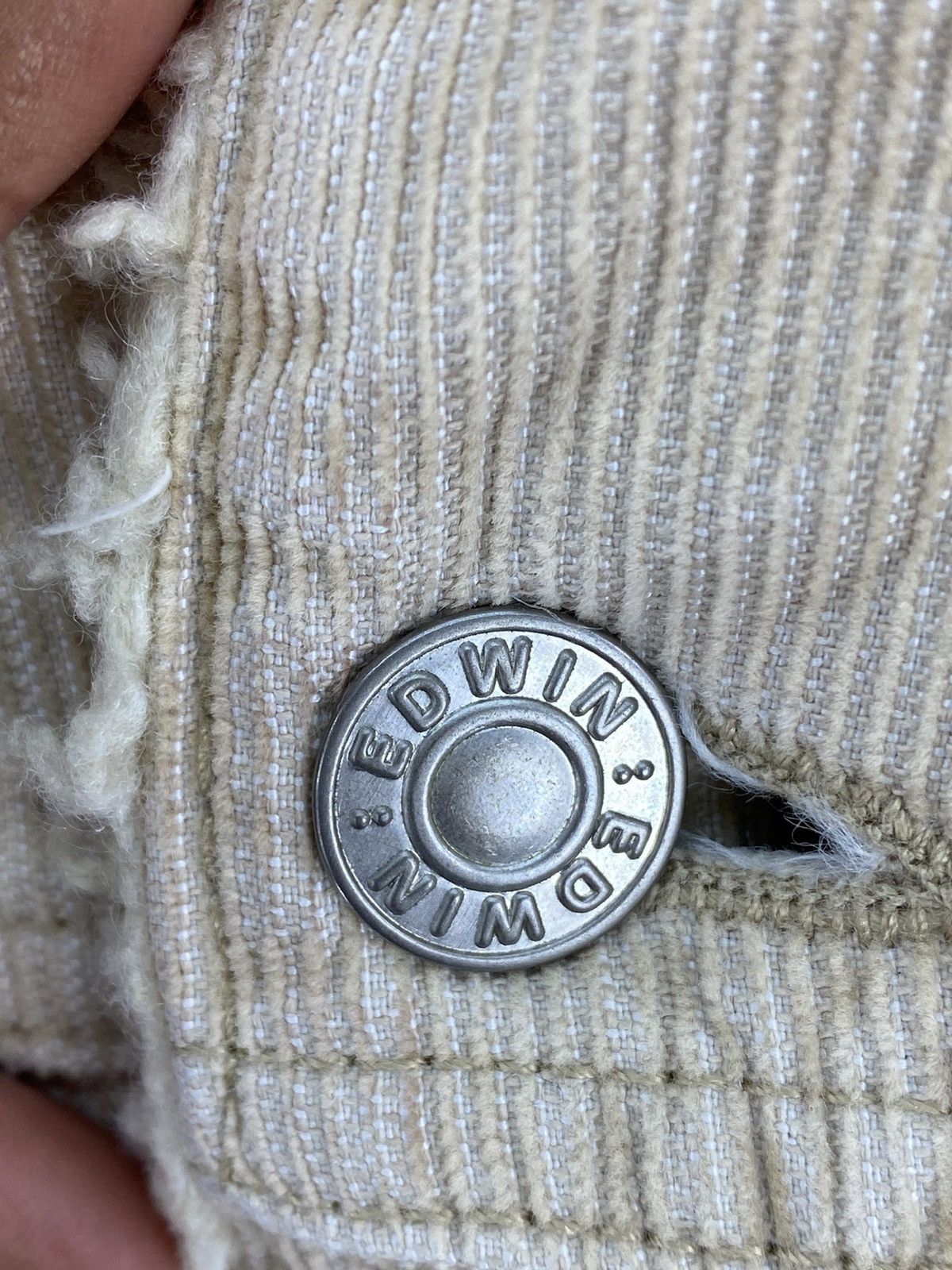Edwin Vintage Y2K Edwin Sherpa Lining Corduroy Trucker Jacket Size US S / EU 44-46 / 1 - 8 Thumbnail