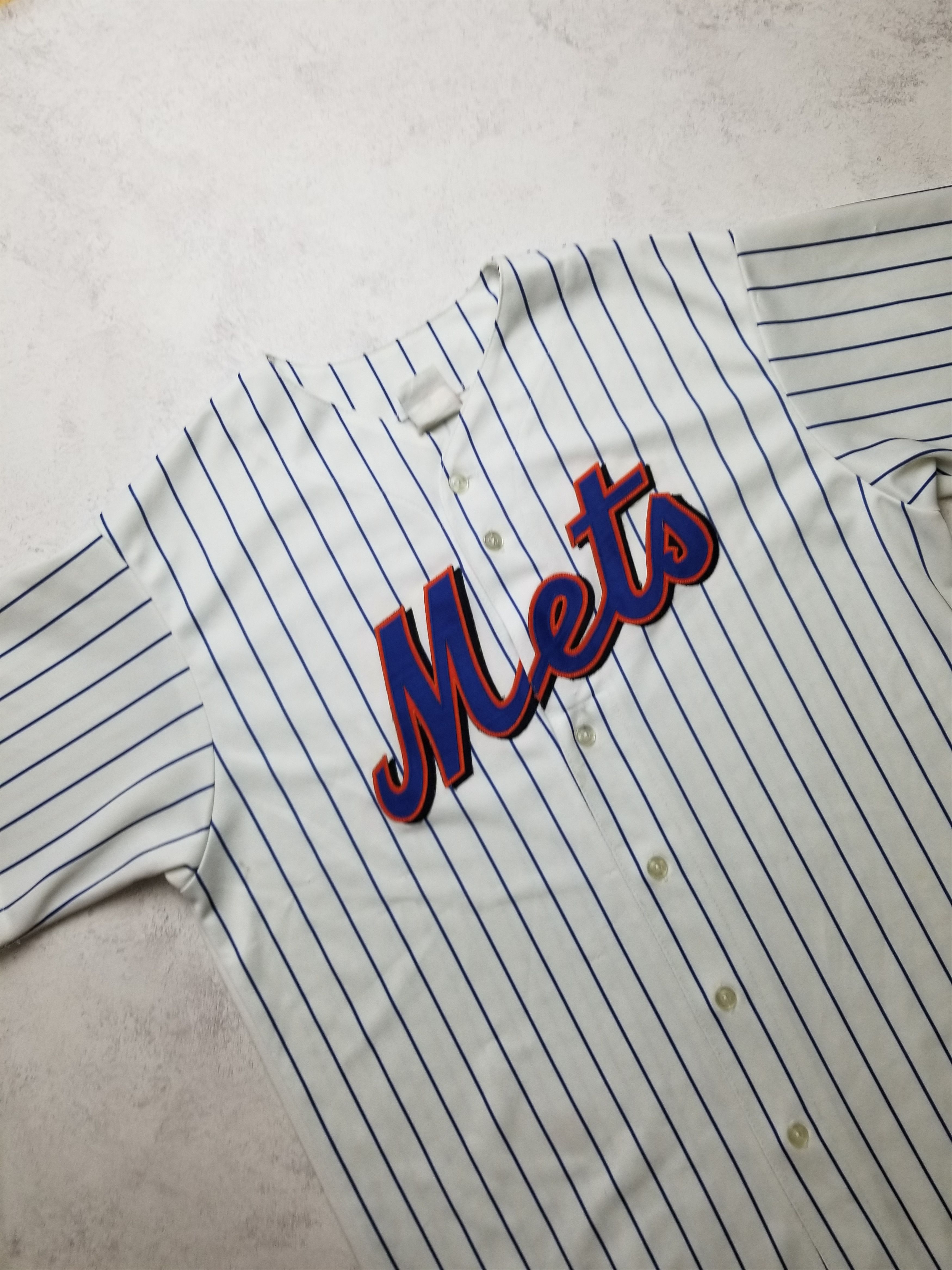 Majestic VTG New York Mets Majestic Pinstripe Stitched Jersey Size US L / EU 52-54 / 3 - 16 Thumbnail