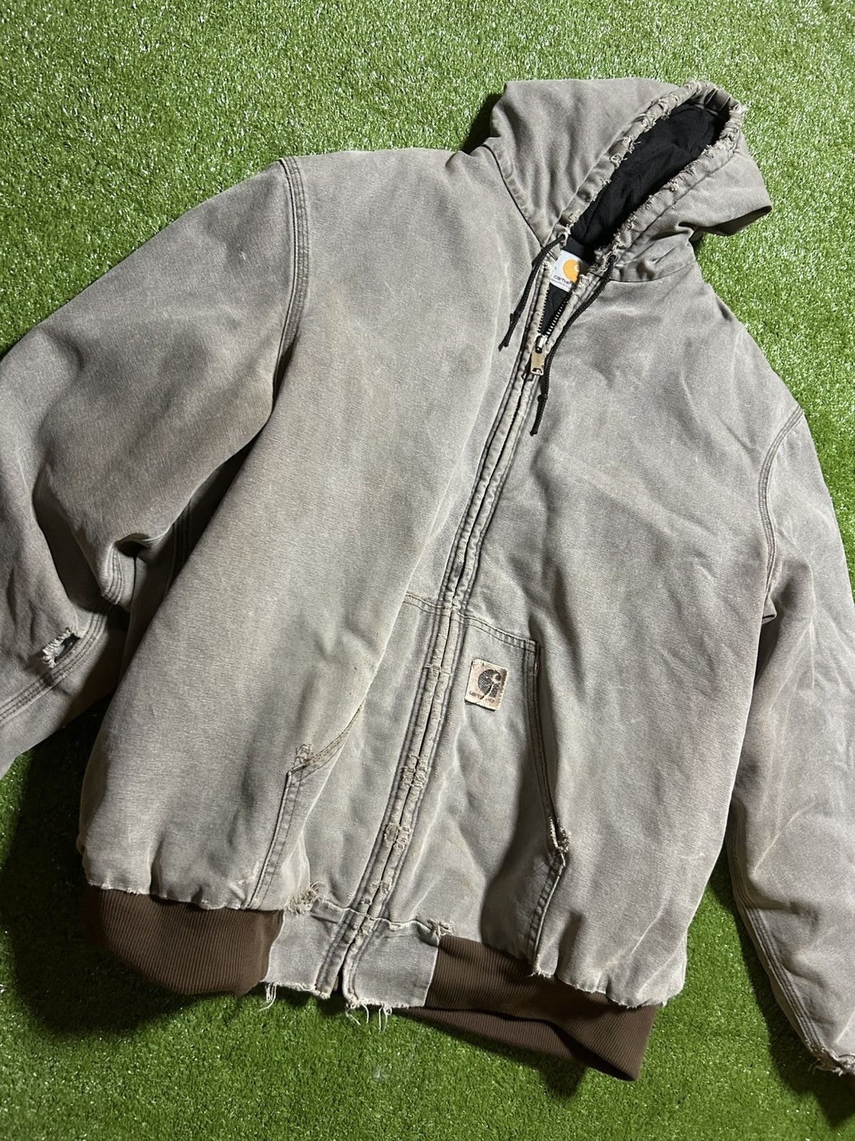 Carhartt VINTAGE 90’s CARHARTT DISTRESSED FADED WORKWEAR JACKET USA Size US XL / EU 56 / 4 - 2 Thumbnail