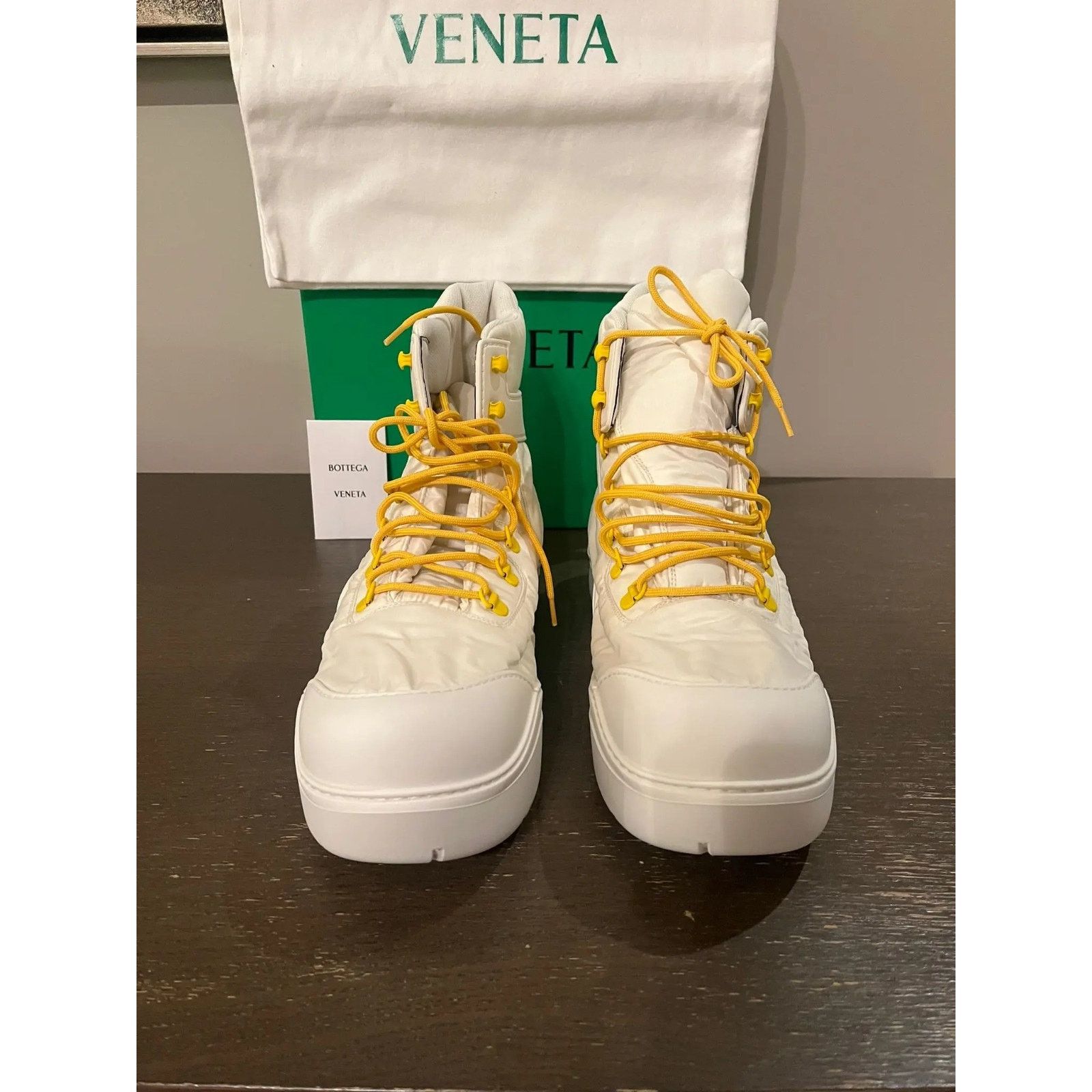 Bottega Veneta o1rshd1 Puddle Bomber Boots in String / Egg Yolk 43 Size US 10 / EU 43 - 3 Thumbnail