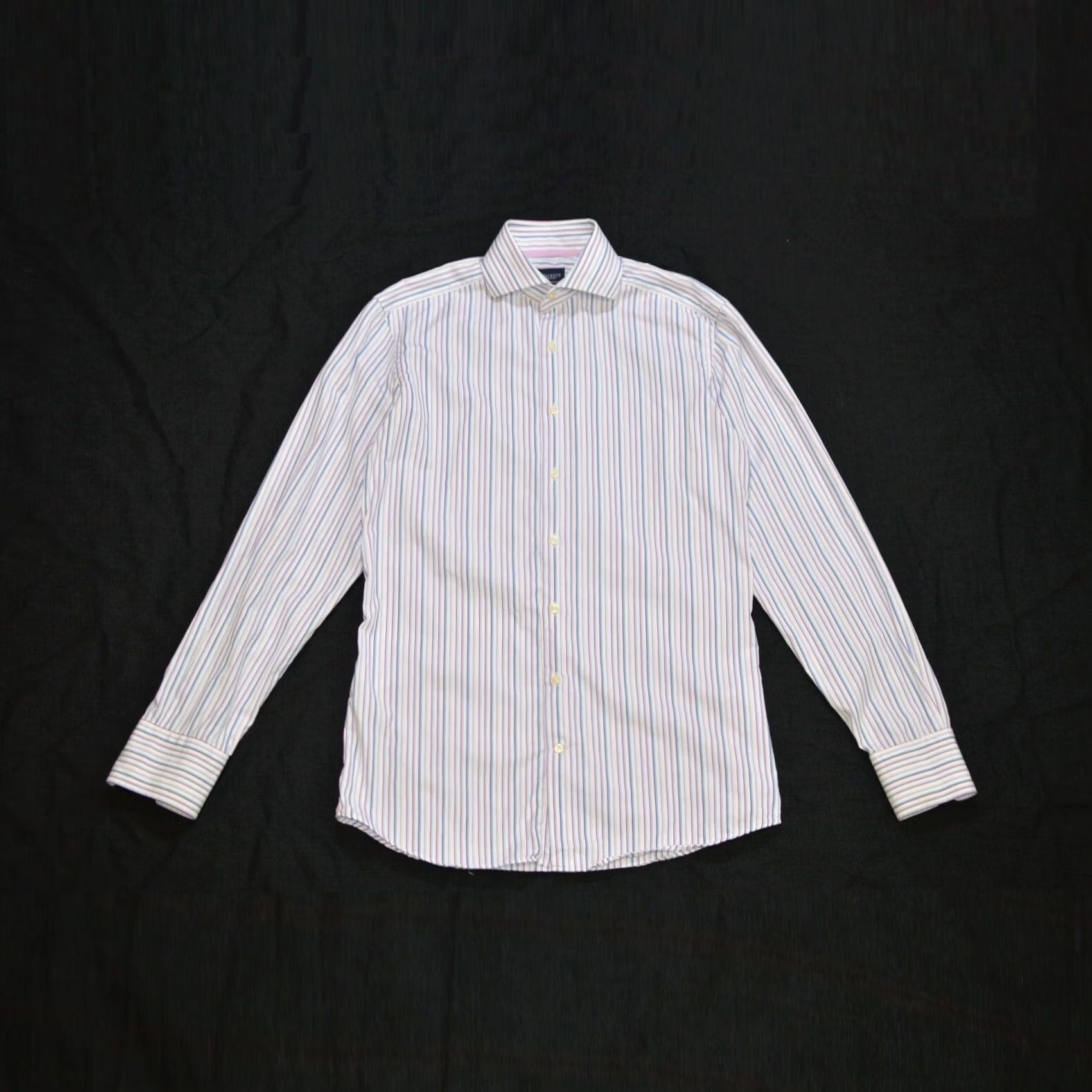 Hackett Hackett London Shirt Men 14.5 Pastel Stripe 100's 2 Ply Cotton HM300651 Multicolor Dress Shirt Size US M / EU 48-50 / 2 - 2 Thumbnail