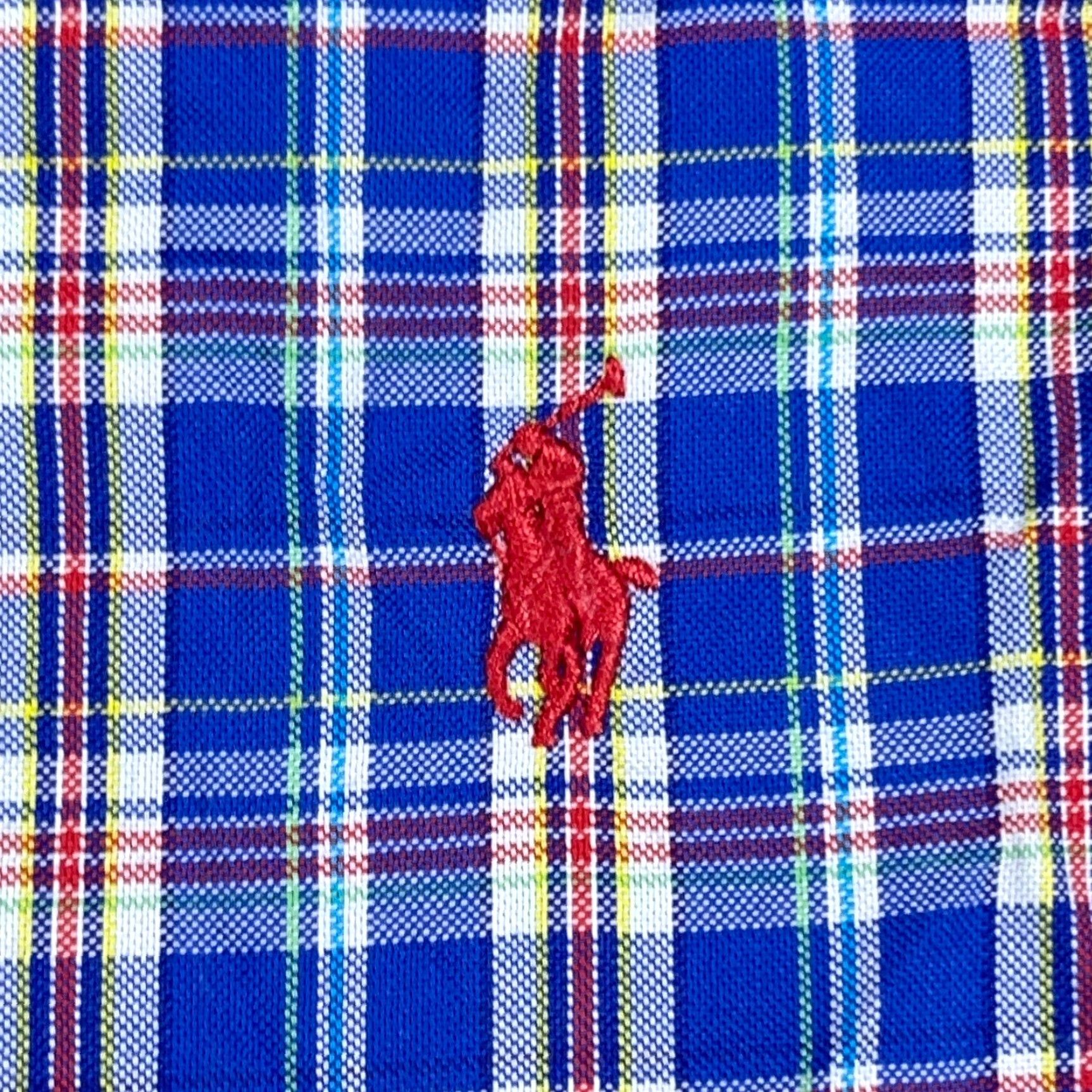 Ralph Lauren Ralph Lauren Button-Up Shirt Men 3XB Big & Tall Blue Red Plaid OCBD Pony Logo Button-Down Casual Dress Shirt Size 48R - 3 Thumbnail