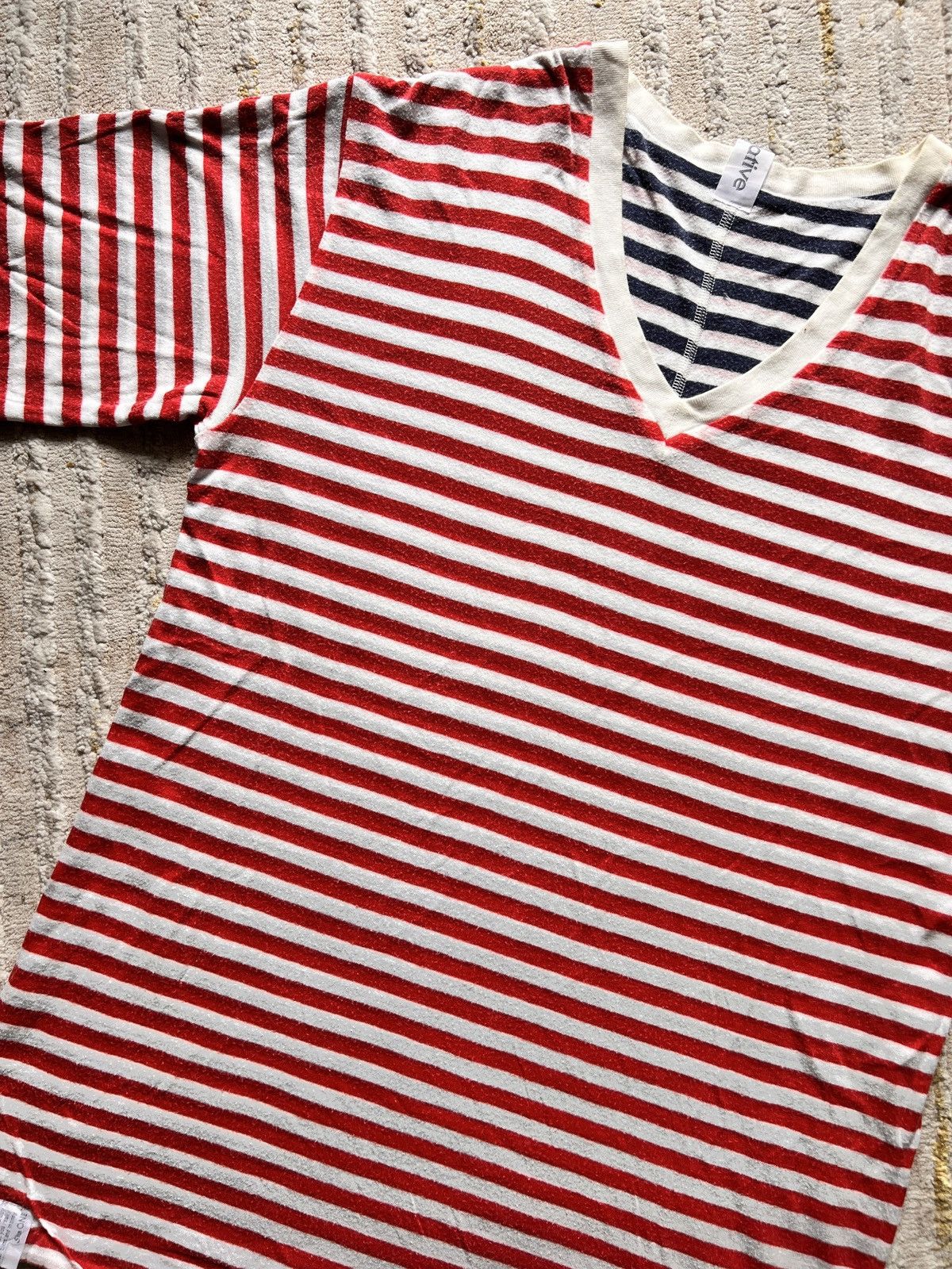 Nonnative Nonnative Reversible Stripe Vneck Tshirt Size US M / EU 48-50 / 2 - 6 Thumbnail