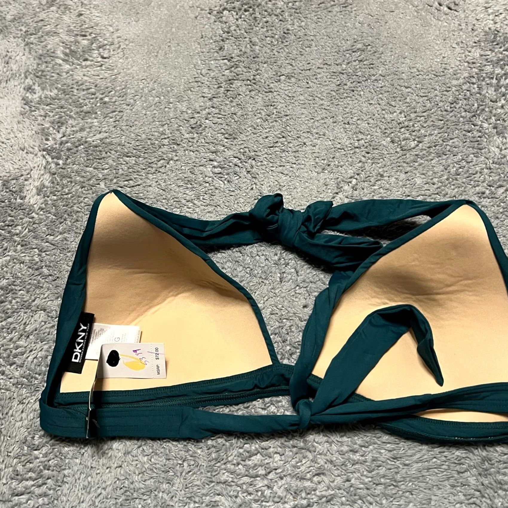 DKNY DKNY Bikini Top Womens Large Green Swim Suit Top Bikini L Green Womens Size L / US 10 / IT 46 - 4 Thumbnail