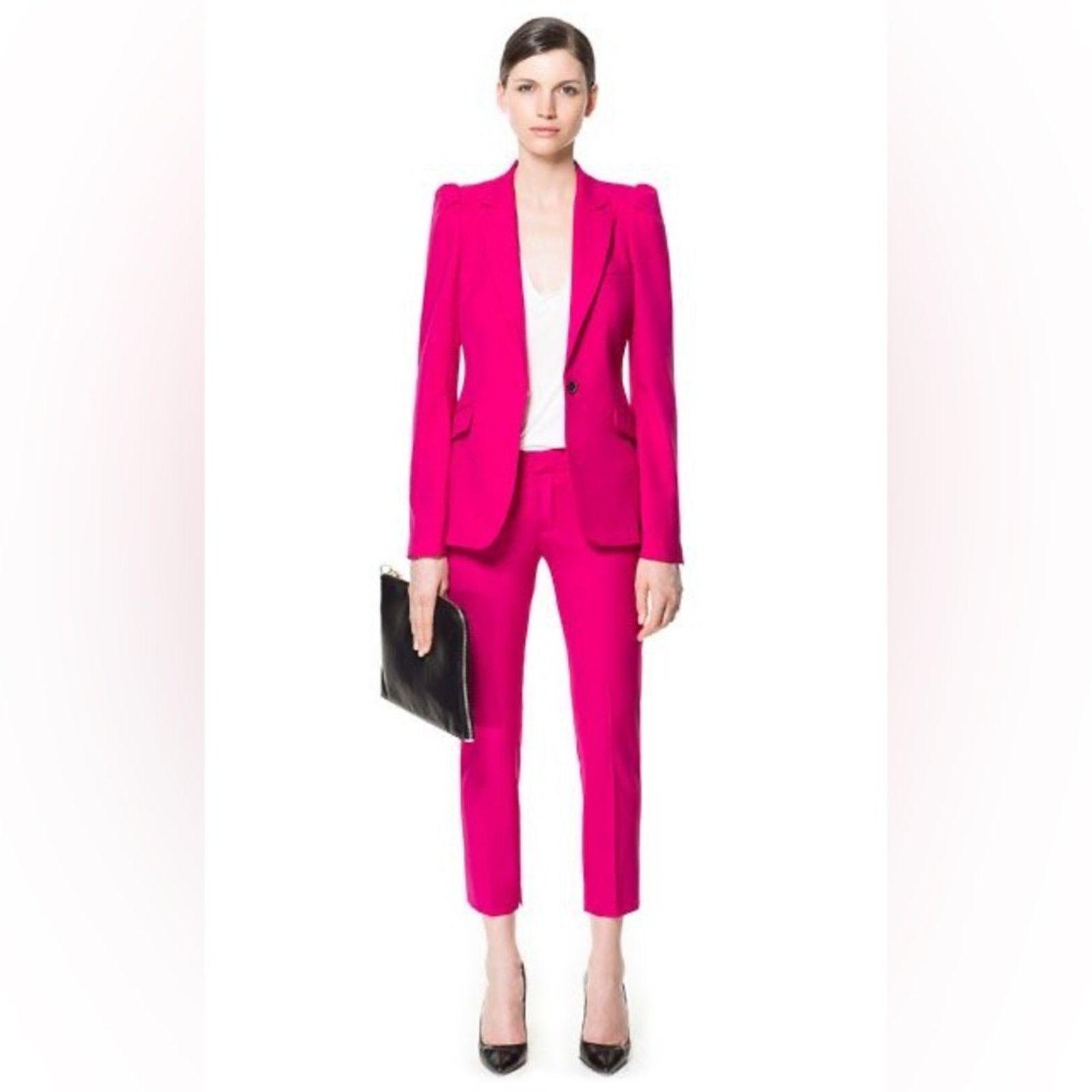 Zara ZARA Pink Collard Blazer S Size M / US 6-8 / IT 42-44 - 5 Thumbnail