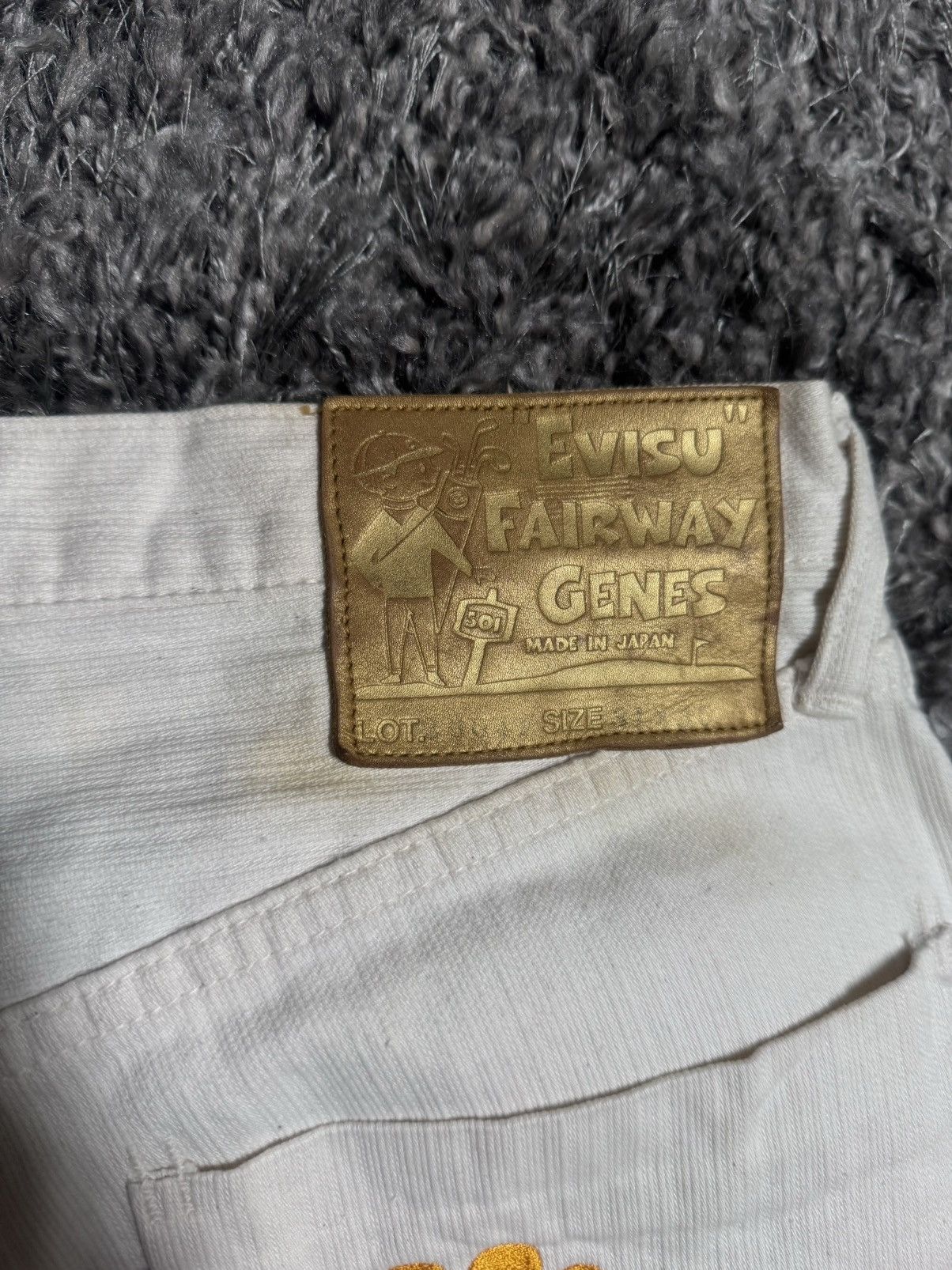 Evisu Vintage Evisu White Denim Jeans Size US 31 - 11 Thumbnail