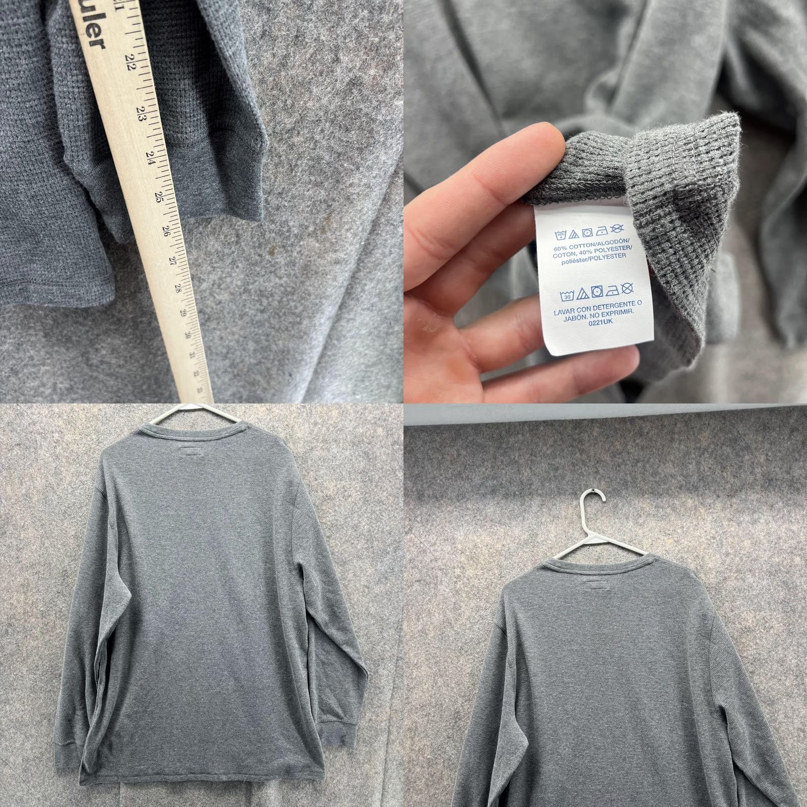 Polo Ralph Lauren Polo Ralph Lauren Pajama Shirt Men 2XL Gray Sleepwear Pullover Crewneck Waffle Long Sleeve Cotton Fleece Logo Casual Modern Cents Size US XXL / EU 58 / 5 - 8 Thumbnail