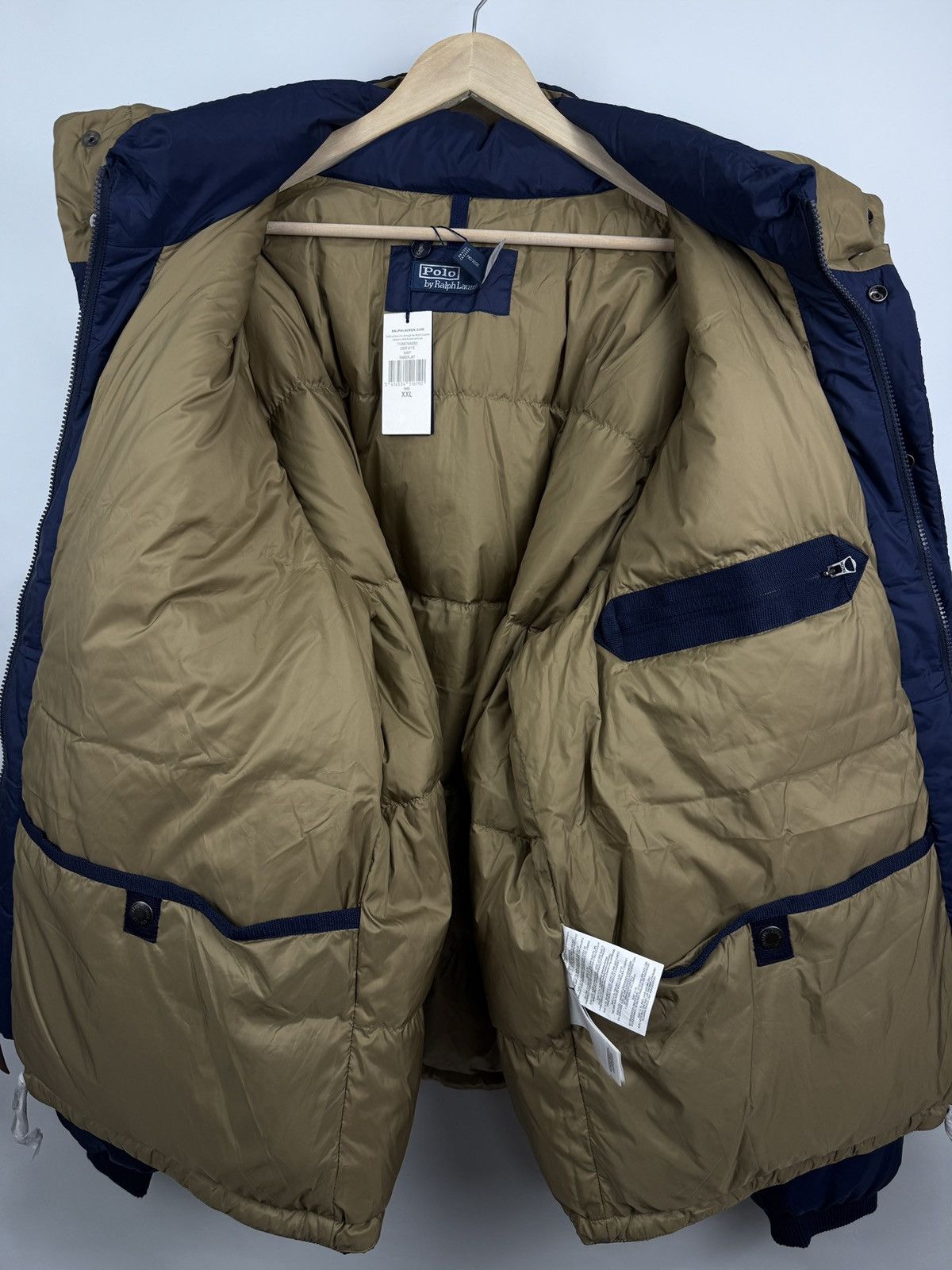 Polo Ralph Lauren 🇺🇸❗️NEW Ralph Lauren Hooded Down Puffer OWR 8/15 NAVY RAINER J Size US XXL / EU 58 / 5 - 15 Thumbnail