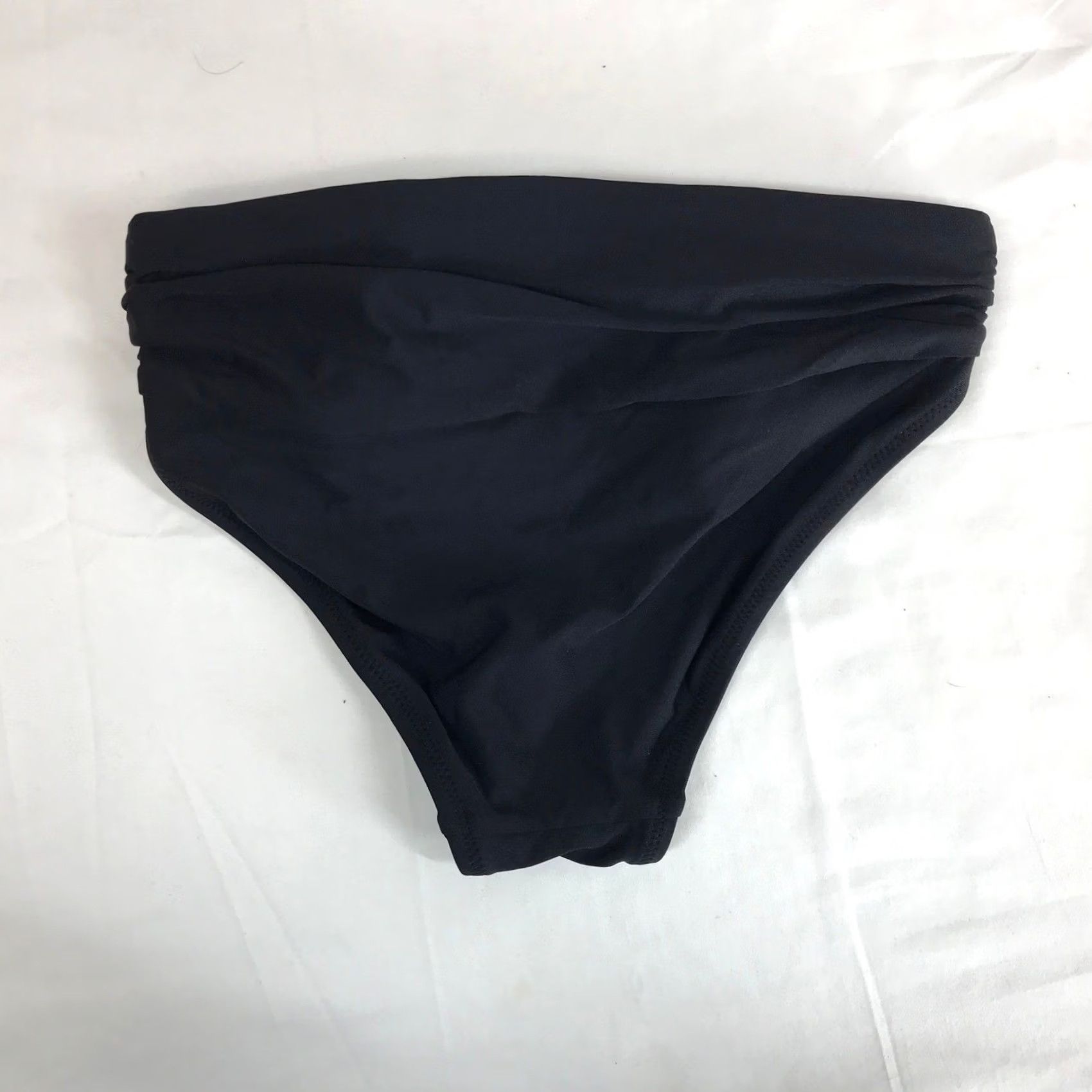 J.Crew J.Crew Bikini Bottom XXS Black Solid Ruched Swimwear Hardware Accents Size 24" / US 00 / IT 34 - 4 Thumbnail
