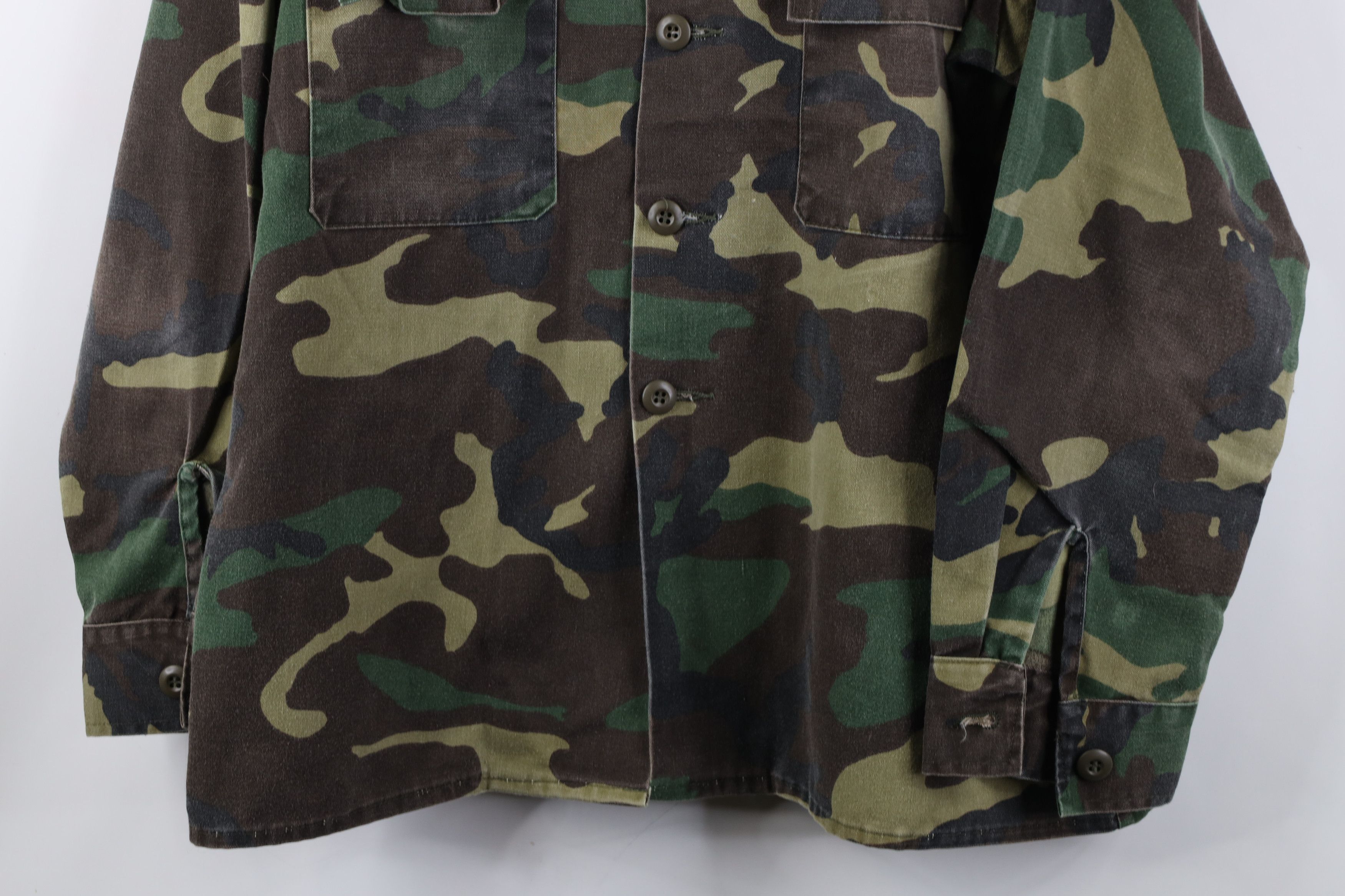 Vintage Vintage 70s Military Camouflage Combat Field Shirt Jacket Size US L / EU 52-54 / 3 - 3 Thumbnail