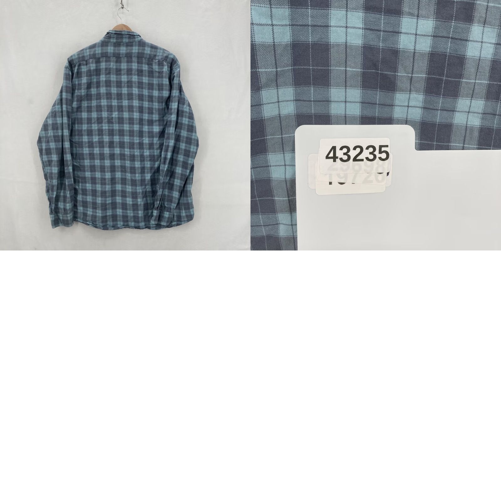 J Brand The Normal Brand Shirt Mens 2XL Blue Gray Plaid Button Down Long Sleeve Casual Size US XXL / EU 58 / 5 - 8 Thumbnail