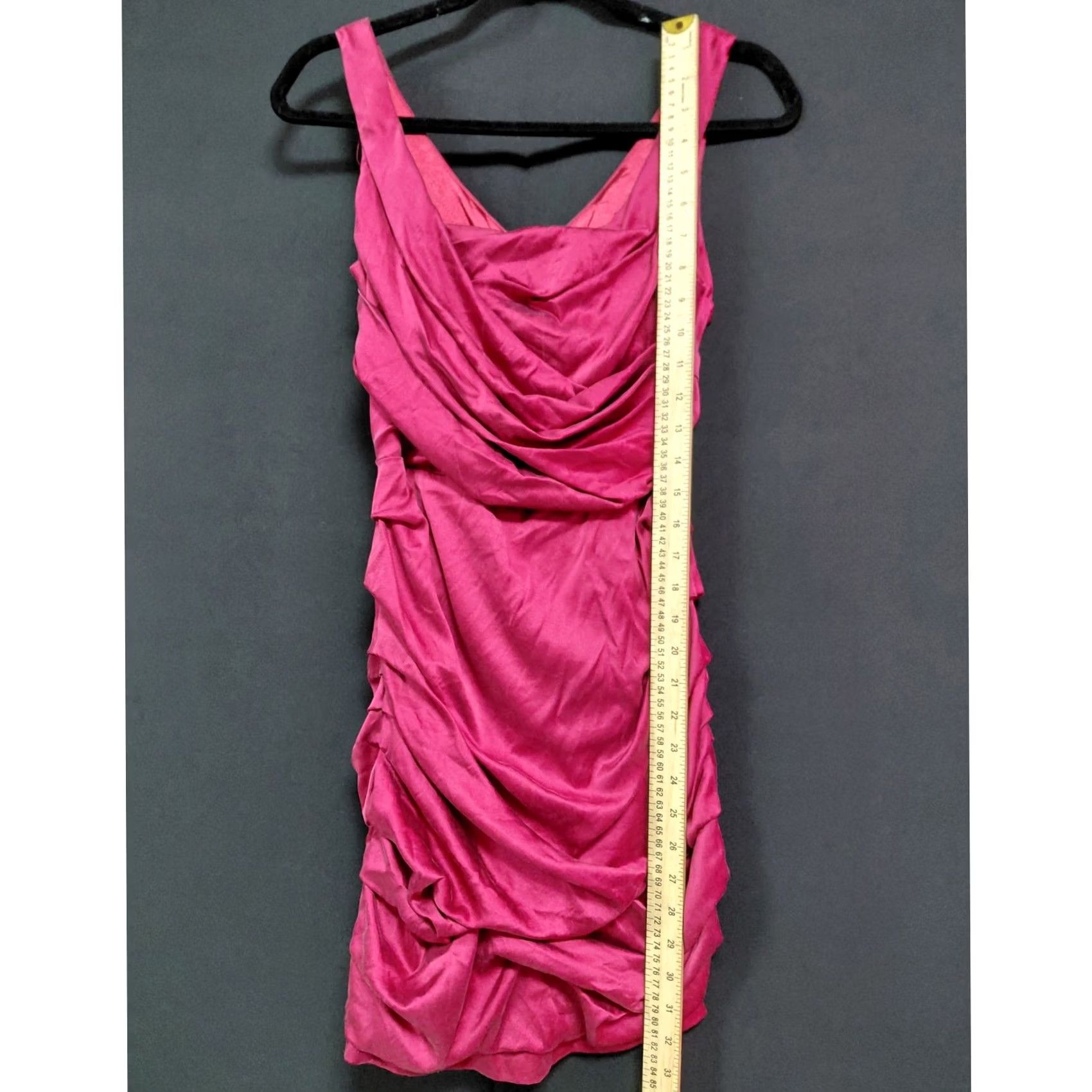 Express EXPRESS Silk Blend Dress Pink Solid Sleeveless Knee Length Size 2 Womens V-Neck Party Cocktail Dress Size XS / US 0-2 / IT 36-38 - 8 Thumbnail