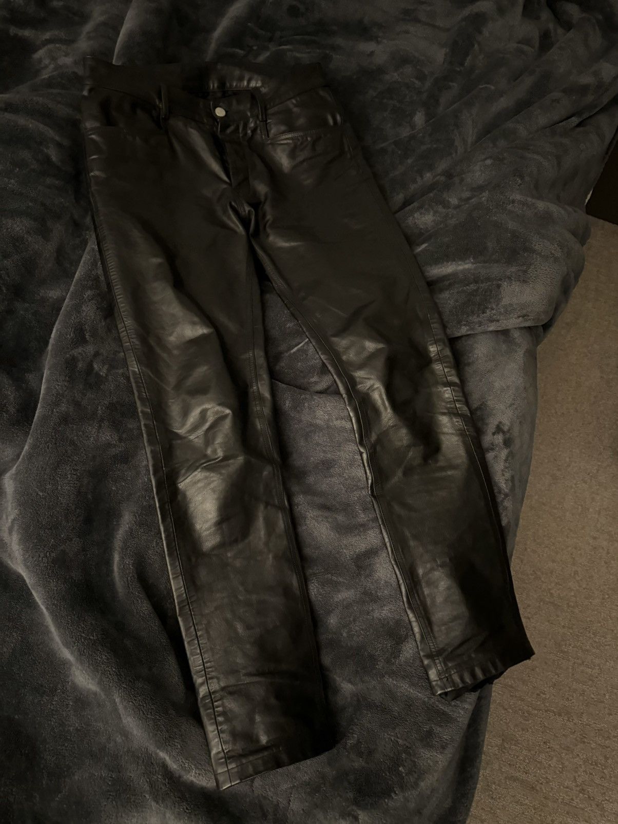 Rick Owens Rick Owens Leather Tyrone Pants Size US 30 / EU 46 - 14 Thumbnail