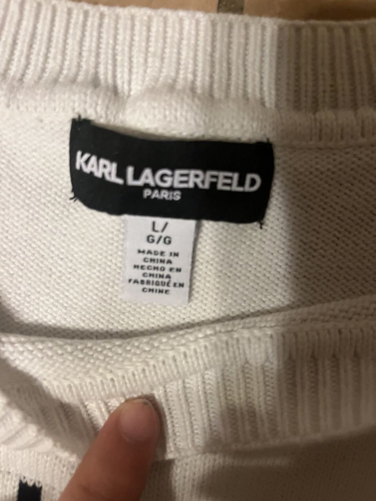 Karl Lagerfeld Bonjour sweatshirt Size L / US 10 / IT 46 - 2 Thumbnail
