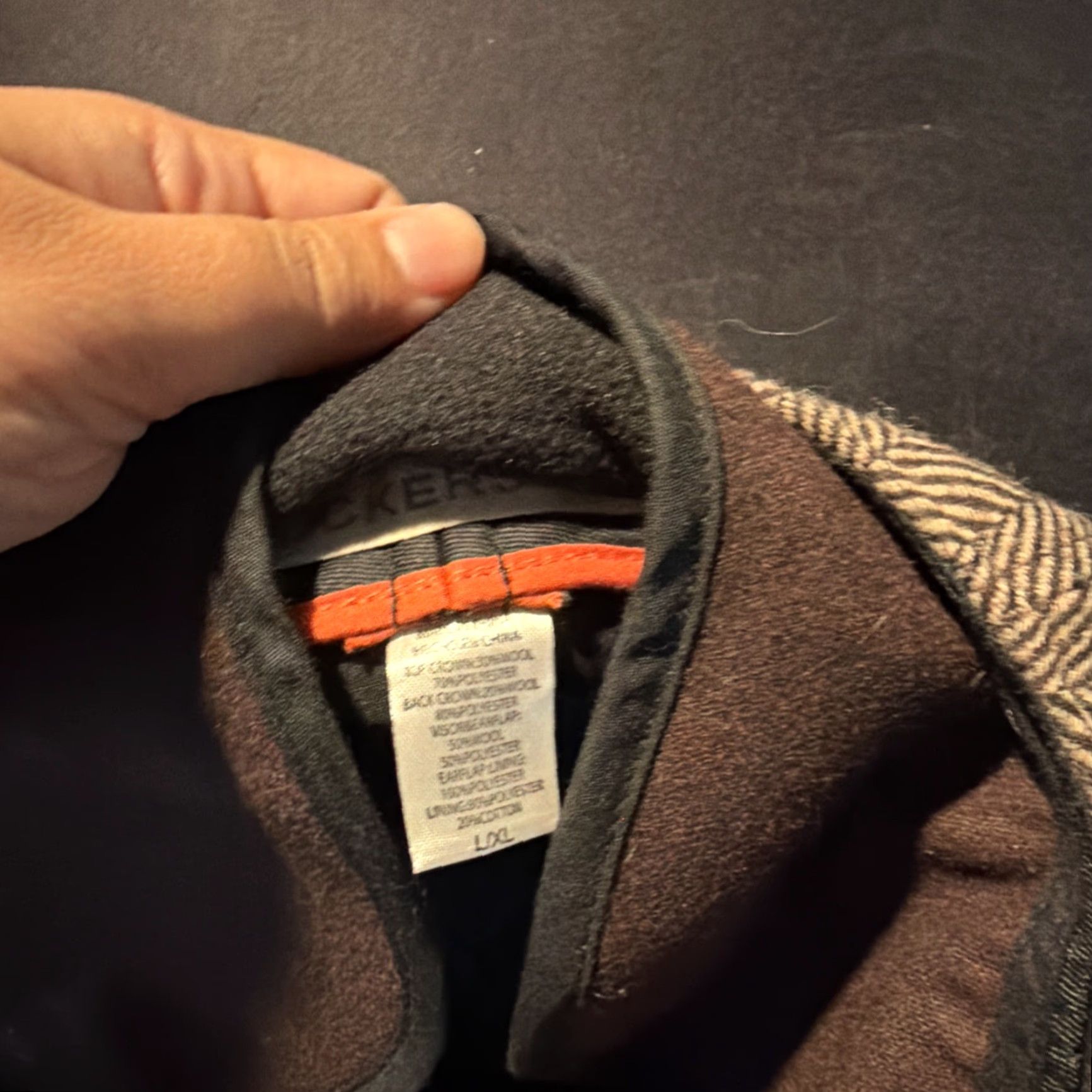 Dockers VINTAGE Dockers Men Newsboy Hat L/XL Brown Cream Ear Flap Wool Polyester Size ONE SIZE - 3 Thumbnail