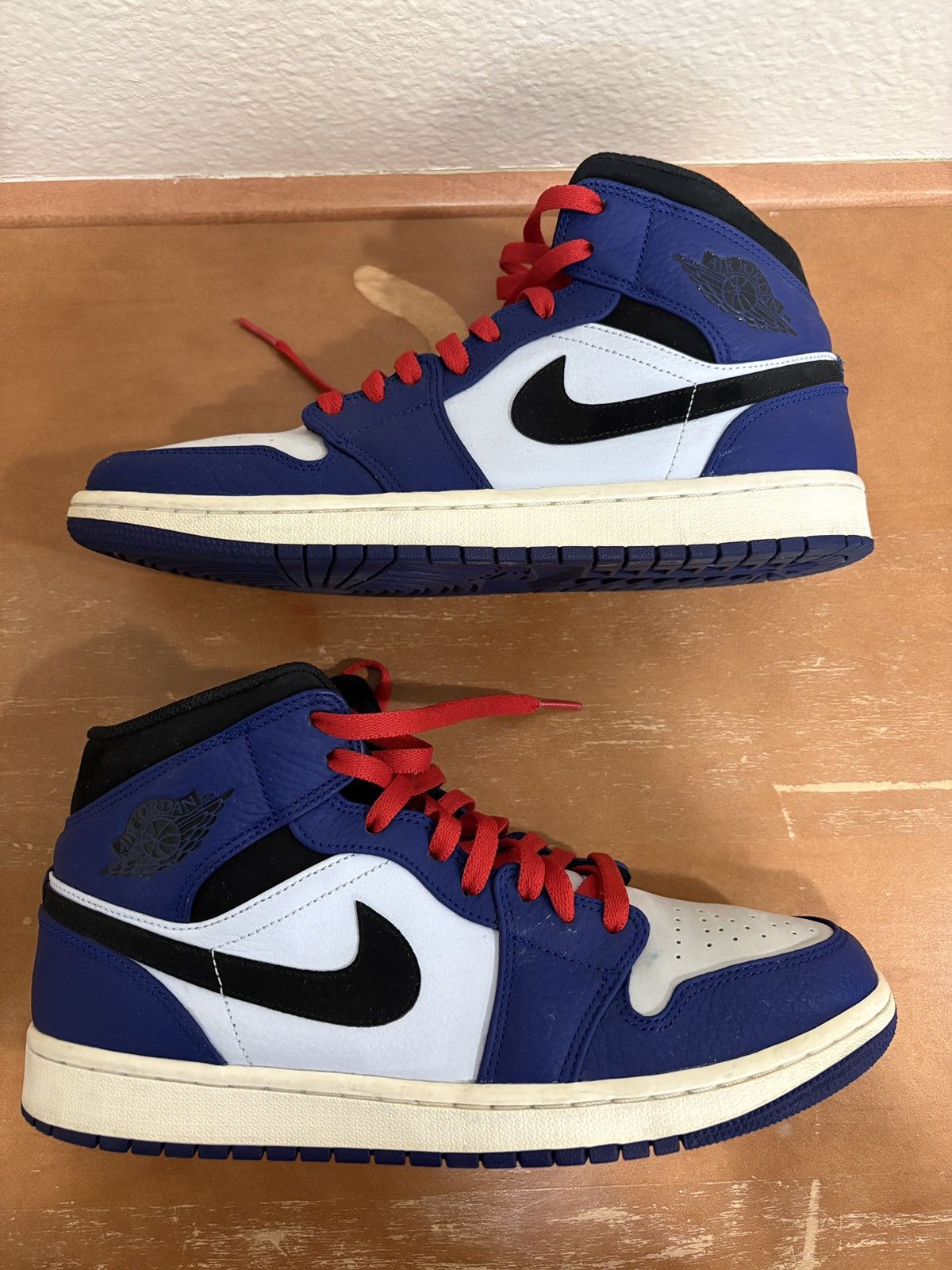Jordan Brand Jordan 1 Mid Deep Royal Blue Black Size US 10 / EU 43 - 3 Thumbnail