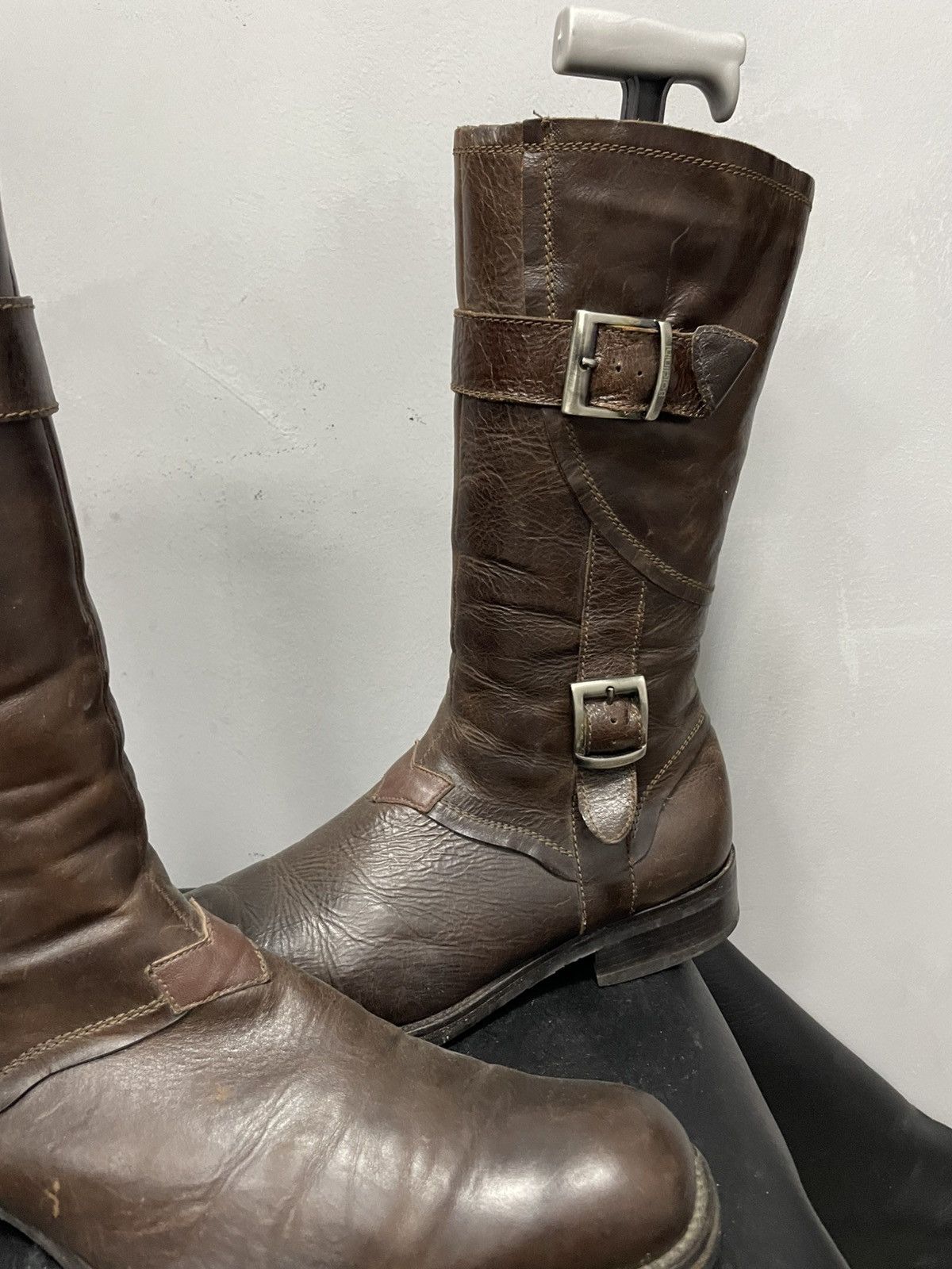 Hedi Slimane Moto style avant garde boots guidi style 2000s Size US 9 / EU 42 - 4 Thumbnail