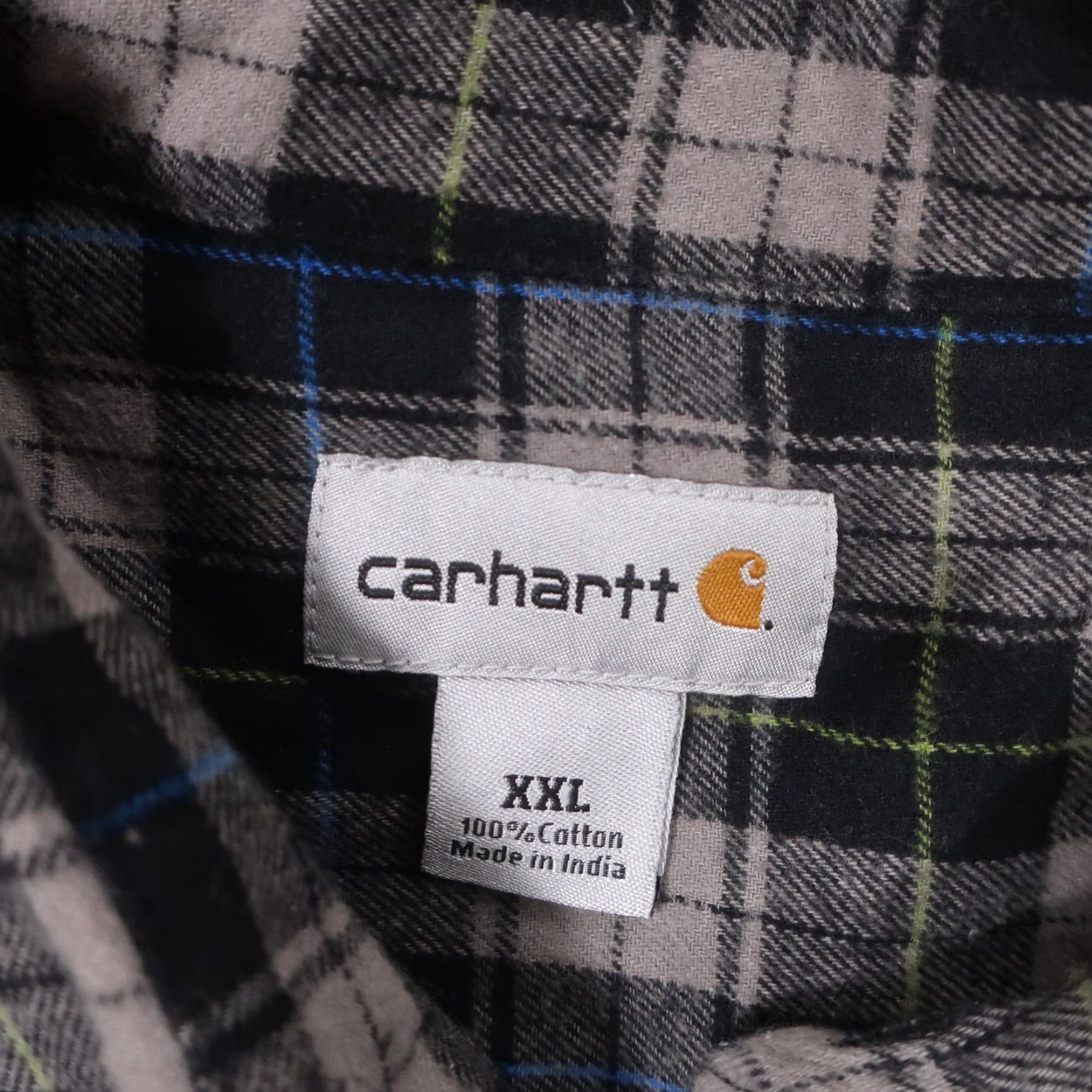 Carhartt Carhartt Flannel Button-Up Mens 2XL Black Gray Plaid Long Sleeve EUC Shirt Men Regualr Fit Size US XXL / EU 58 / 5 - 3 Thumbnail