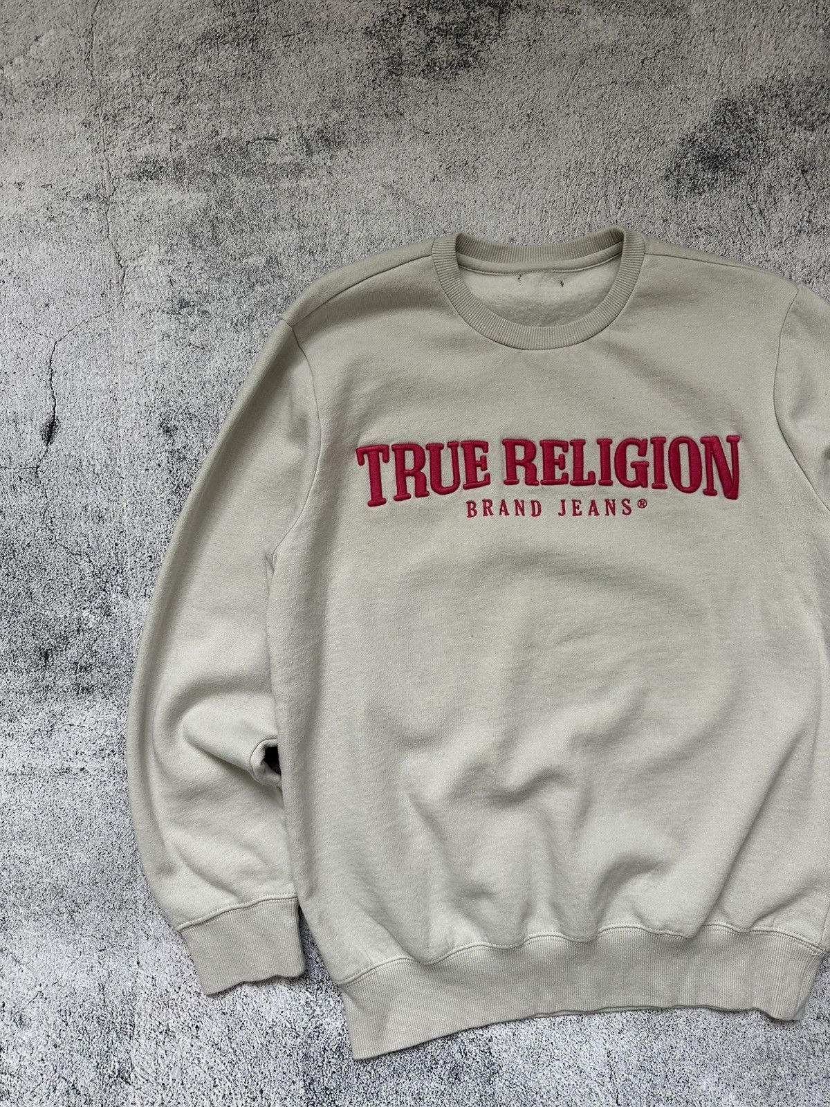 True Religion Vintage True Religion Sweatshirt Big Logo Centre Pink Y2K Size M / US 6-8 / IT 42-44 - 2 Thumbnail