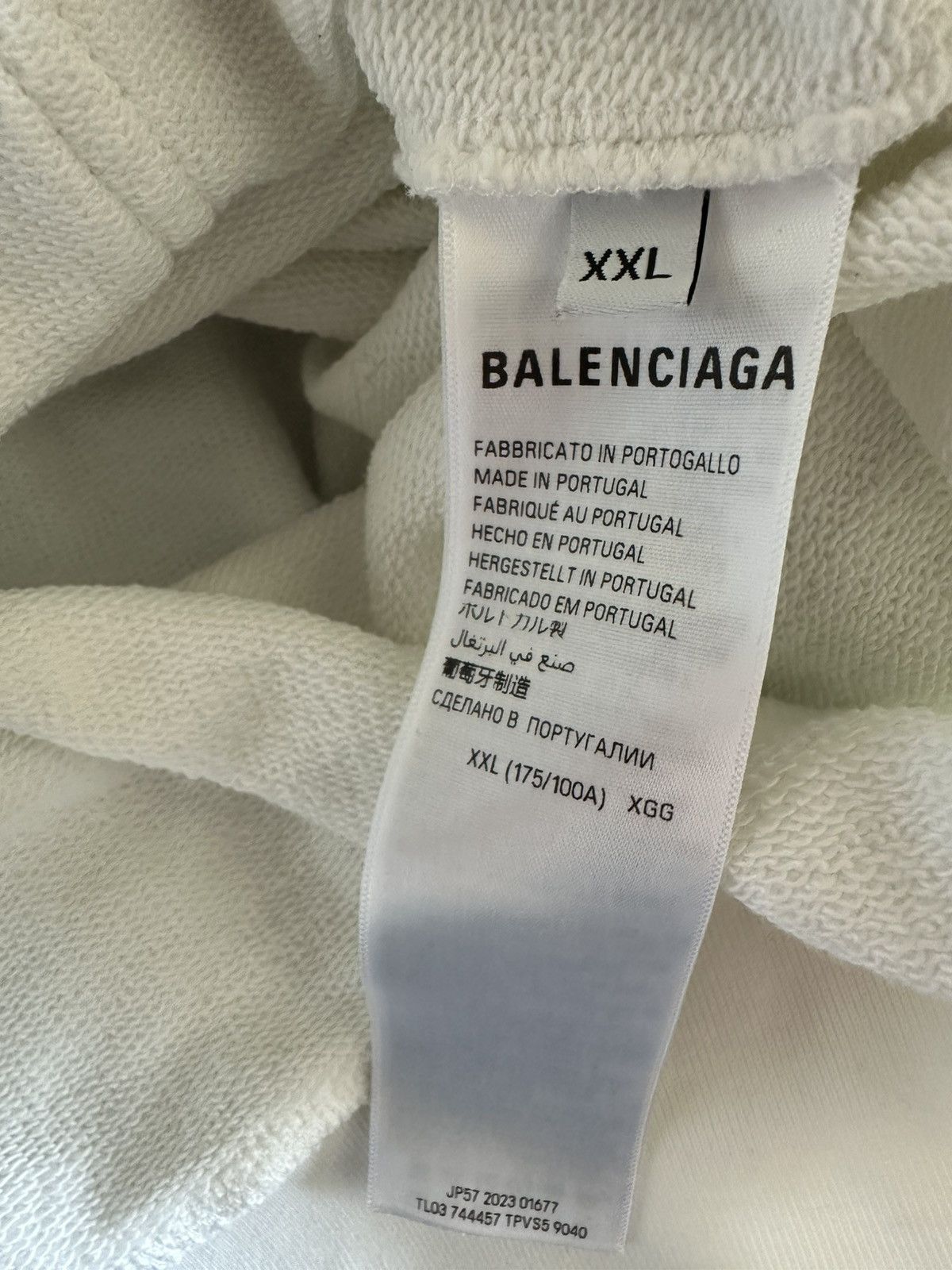 Balenciaga BALENCIAGA SOHO EXCLUSIVE ZIP-UP HOODIE – WHITE Size US XXL / EU 58 / 5 - 14 Thumbnail