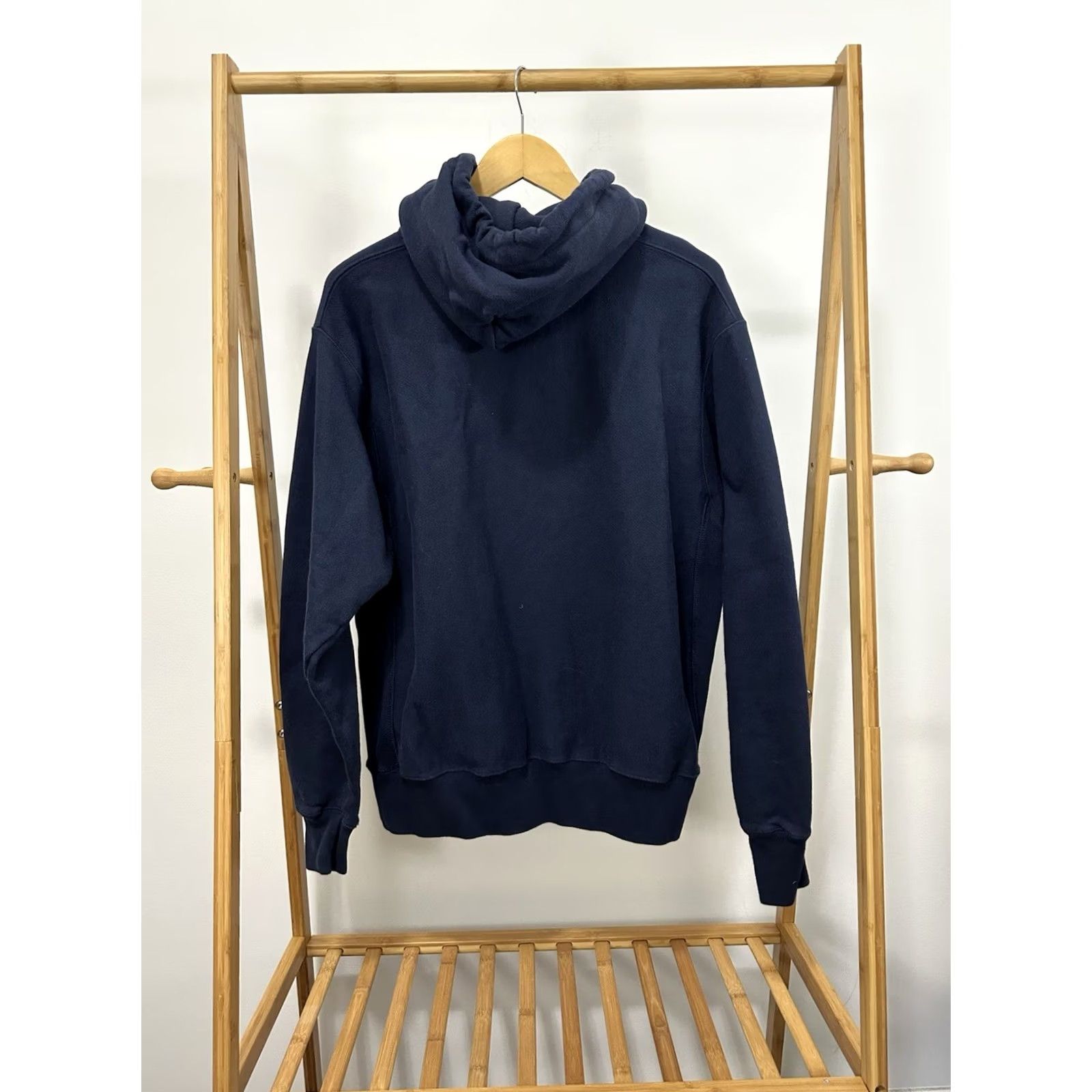 Champion VTG Champion Reverse Weave Eyeless Navy Blue Hoodie Sweatshirt L Mens Pullover Drawstring Reversible Hoodie Size US L / EU 52-54 / 3 - 2 Thumbnail