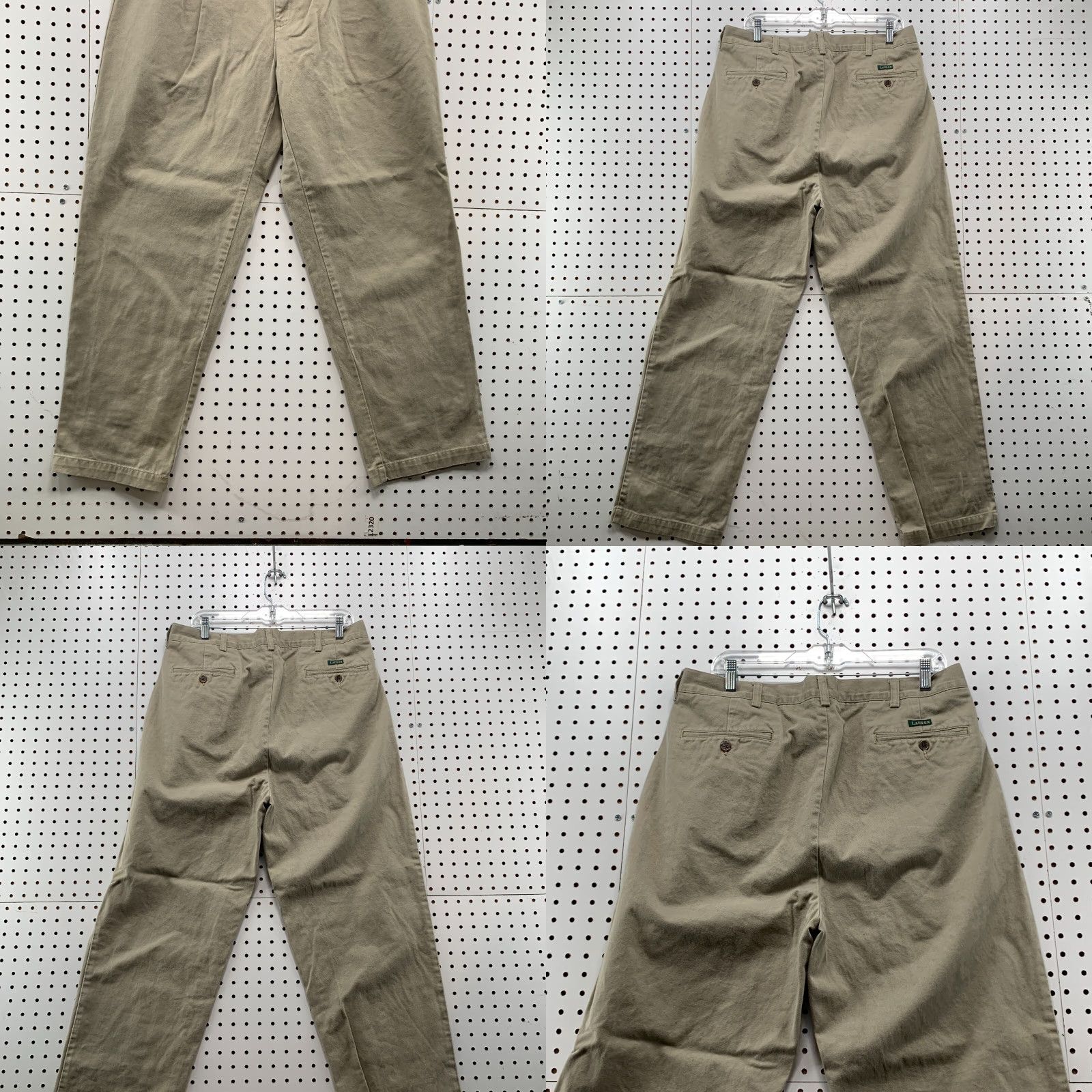 Ralph Lauren VINTAGE Lauren Ralph Lauren Pleated Chino Pants Mens 35x29.5 Beige Casual Size US 35 - 8 Thumbnail