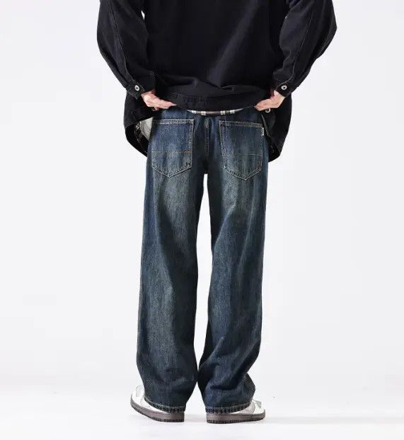 VIBE American style high street straight washed vintage jeans Size US 32 / EU 48 - 7 Thumbnail