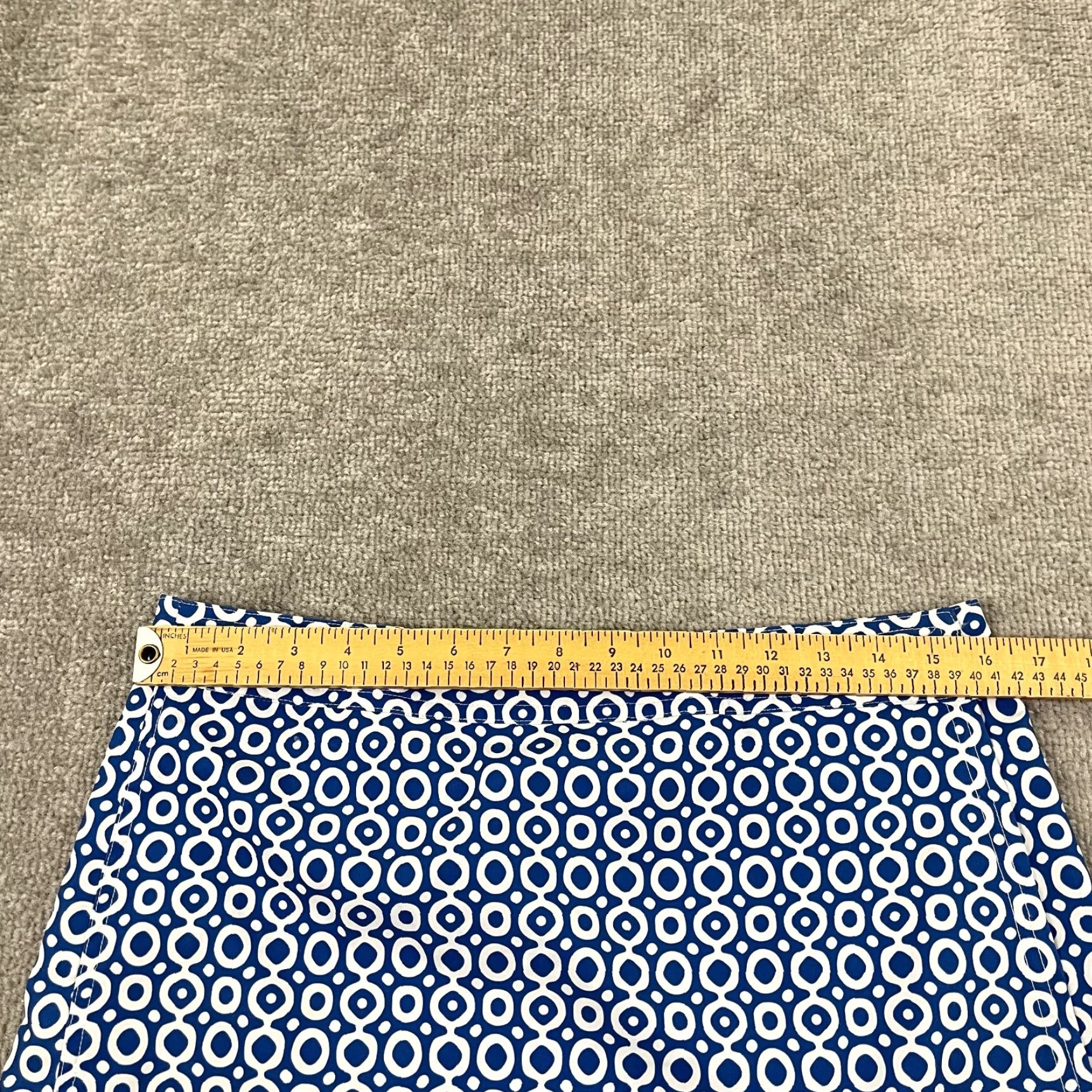 Vintage RipSkirt Hawaii Wrap Skirt Geometric Blue White Womens Medium Adjustable Waist Size 32" / US 10 / IT 46 - 4 Thumbnail