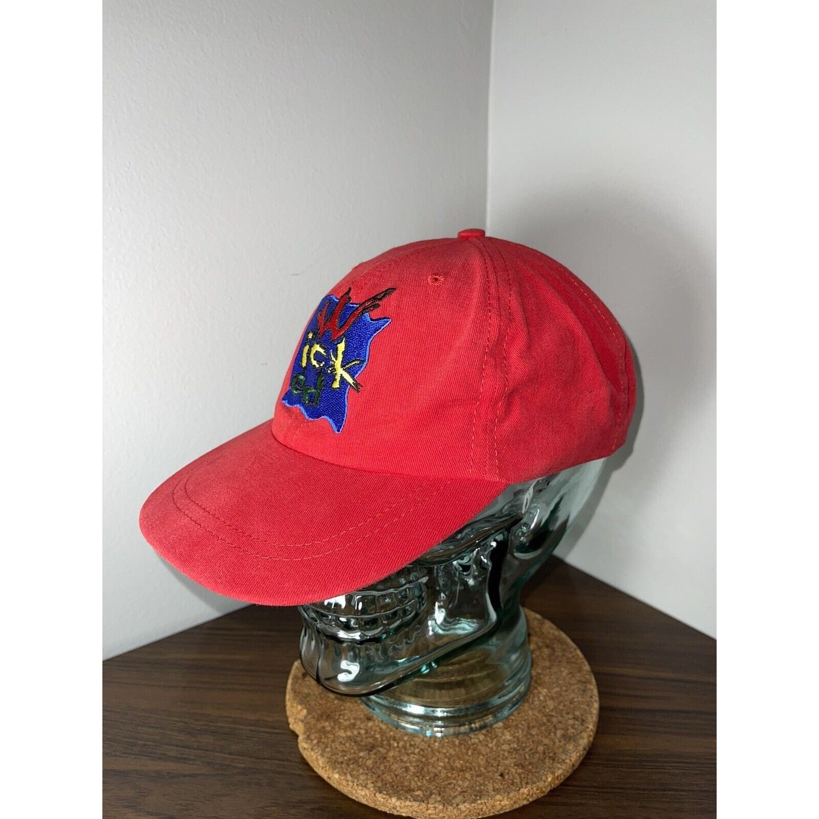 Vintage Pete’s Wicked Ale Vtg Beer Hat Red Promo Adjustable EUC Size ONE SIZE - 3 Thumbnail
