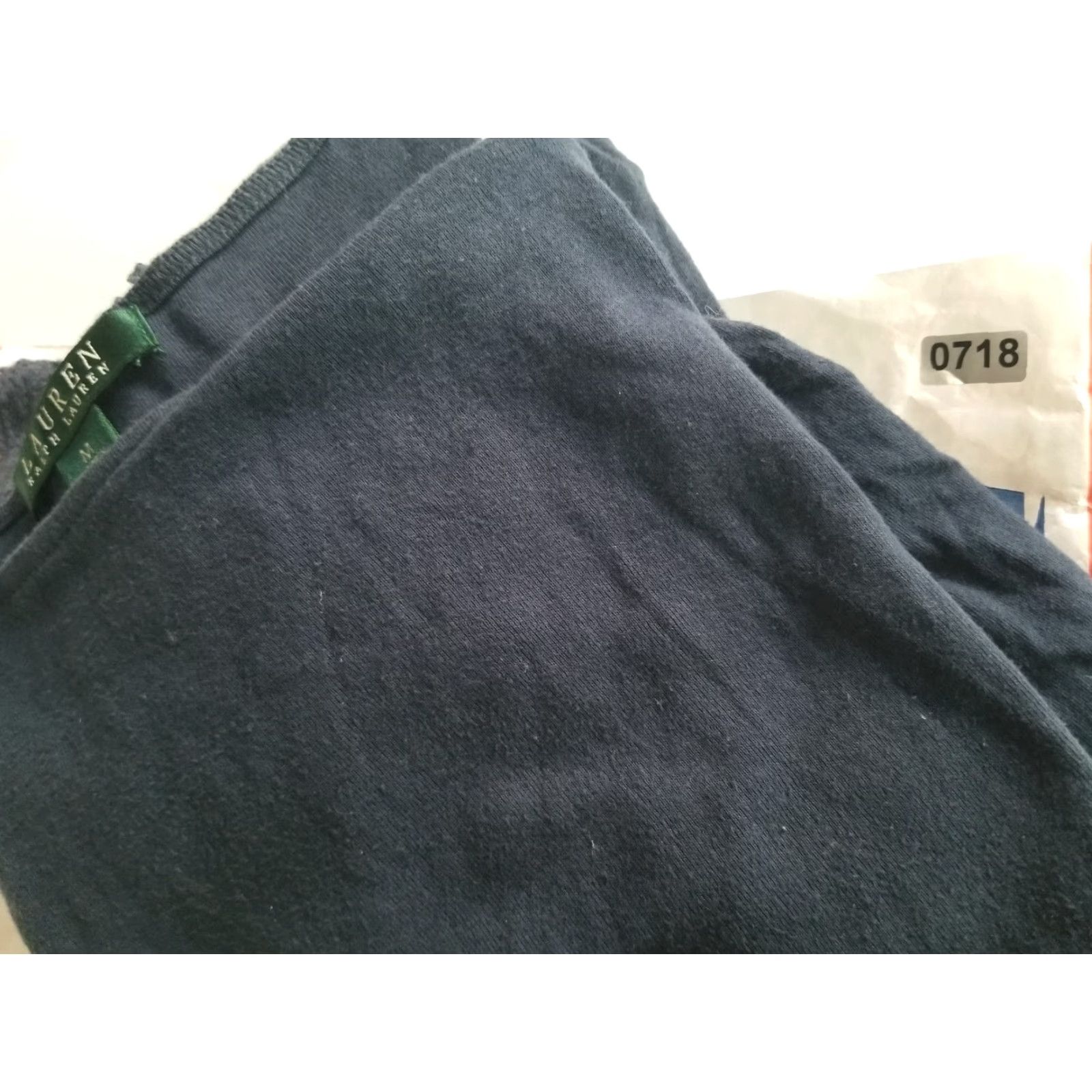 Ralph Lauren Ralph Lauren Lauren Women's Dress Navy Blue Sleeveless Size Medium A-Line Knee Length Collared Embroidered Knit Cotton Casual Dress Size M / US 6-8 / IT 42-44 - 8 Thumbnail
